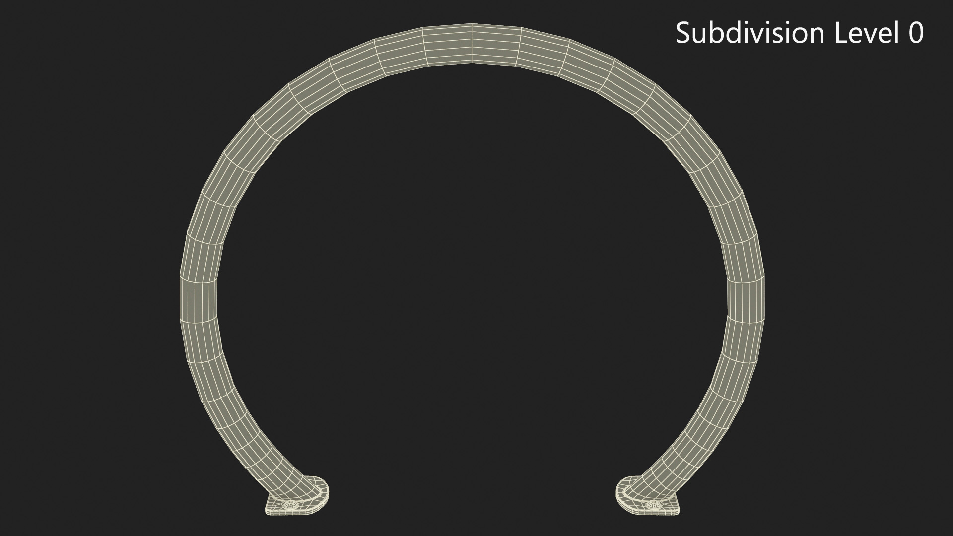Circle Bicycle Rack Grey 3D model