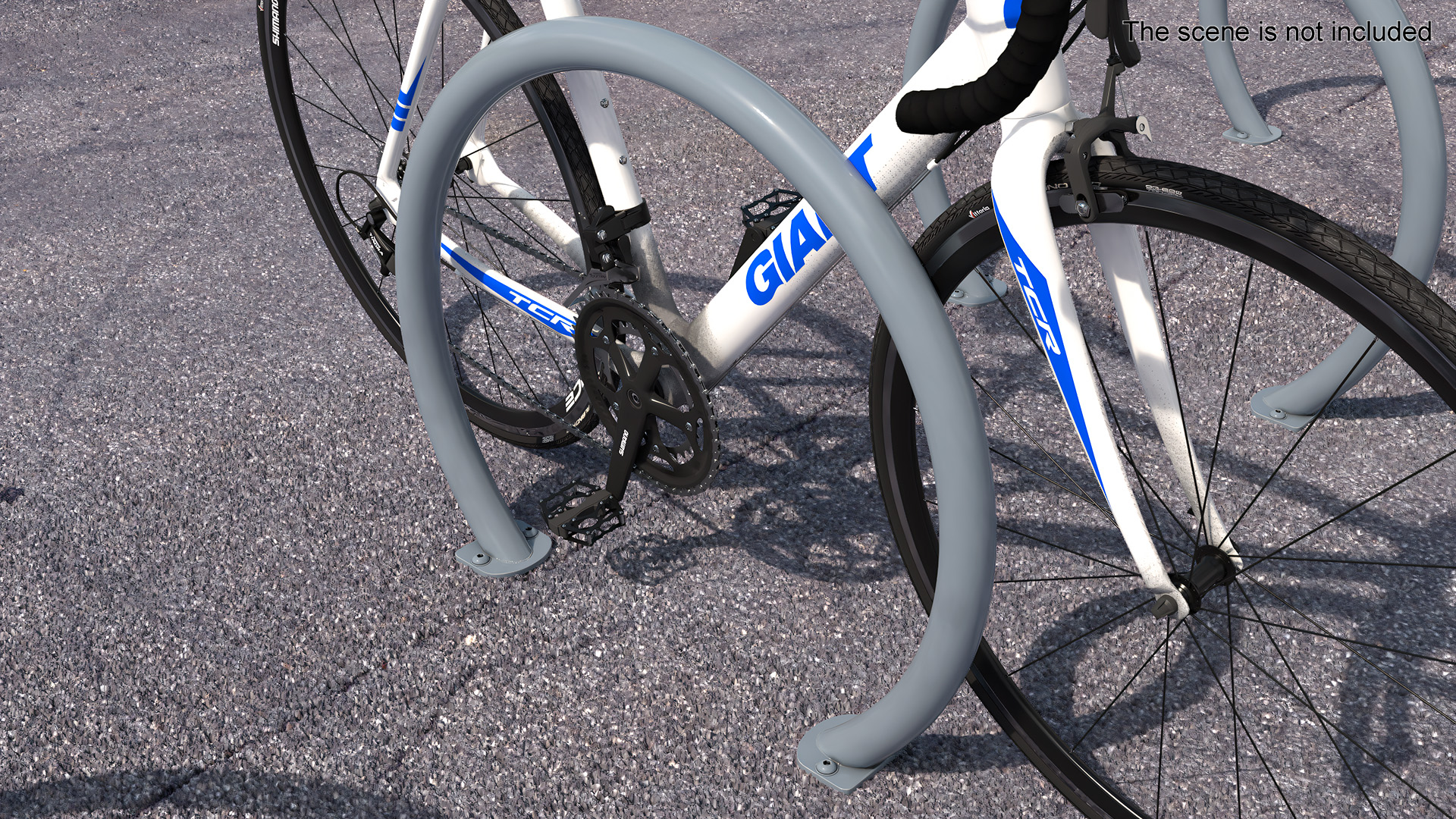 Circle Bicycle Rack Grey 3D model