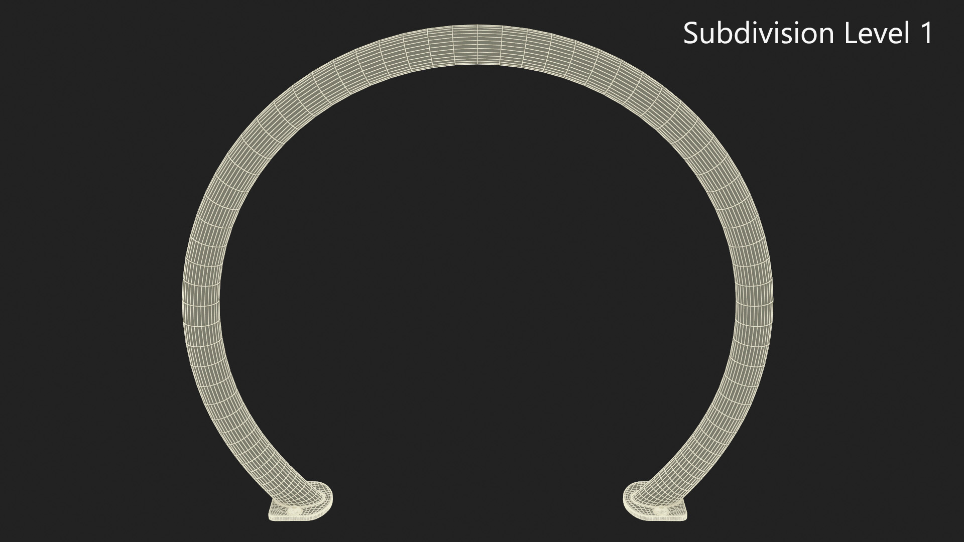 Circle Bicycle Rack Grey 3D model