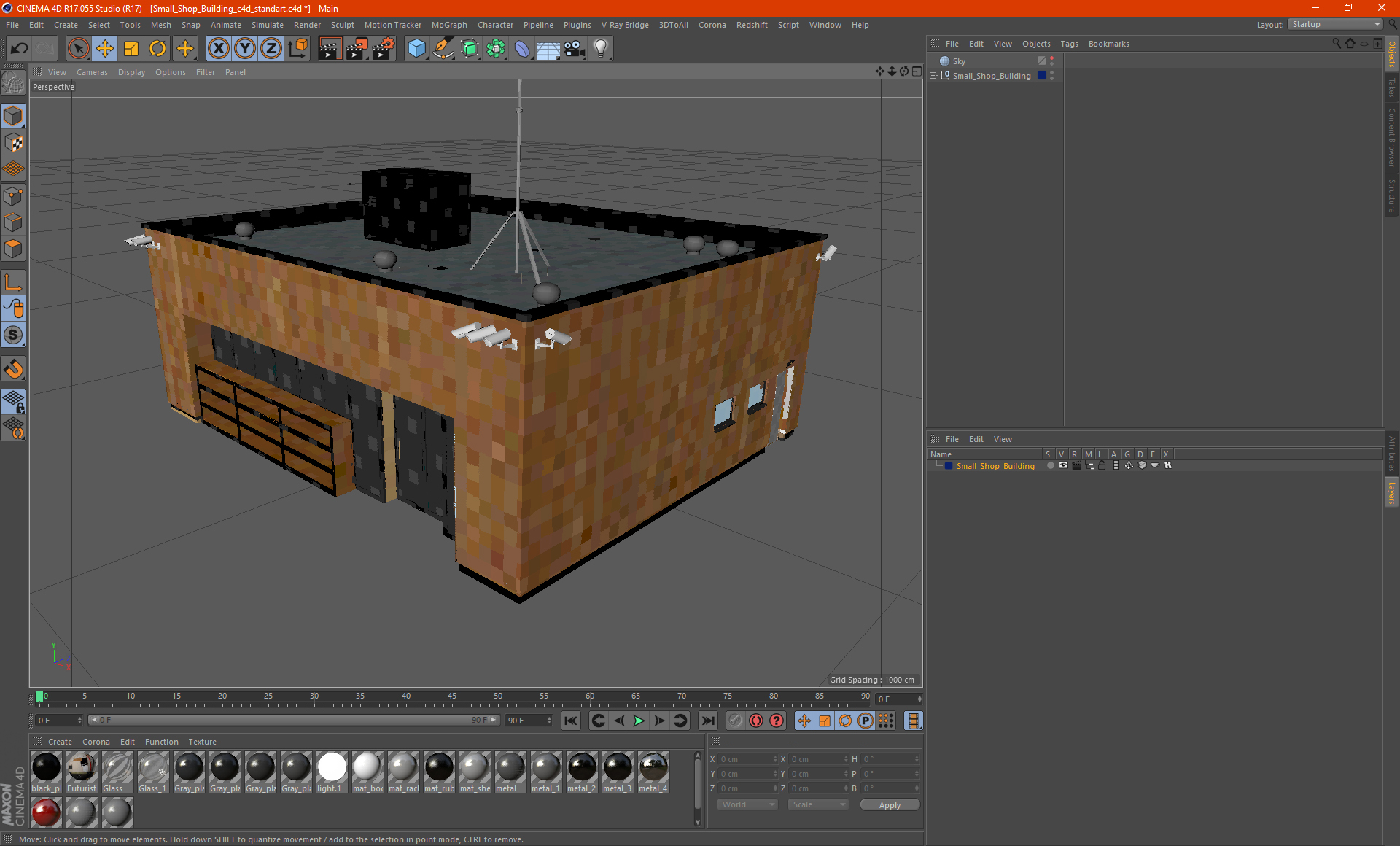 Small Shop Building 3D model