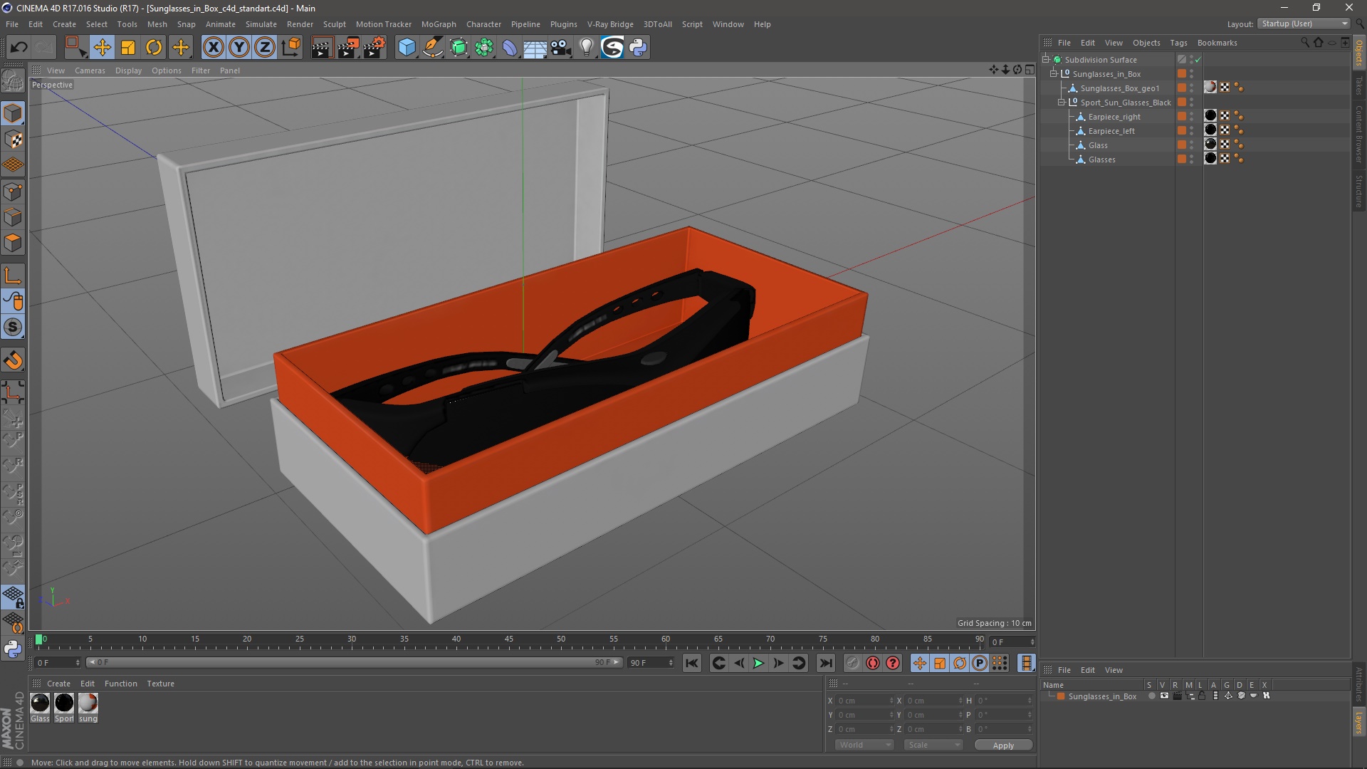Sunglasses in Box 3D