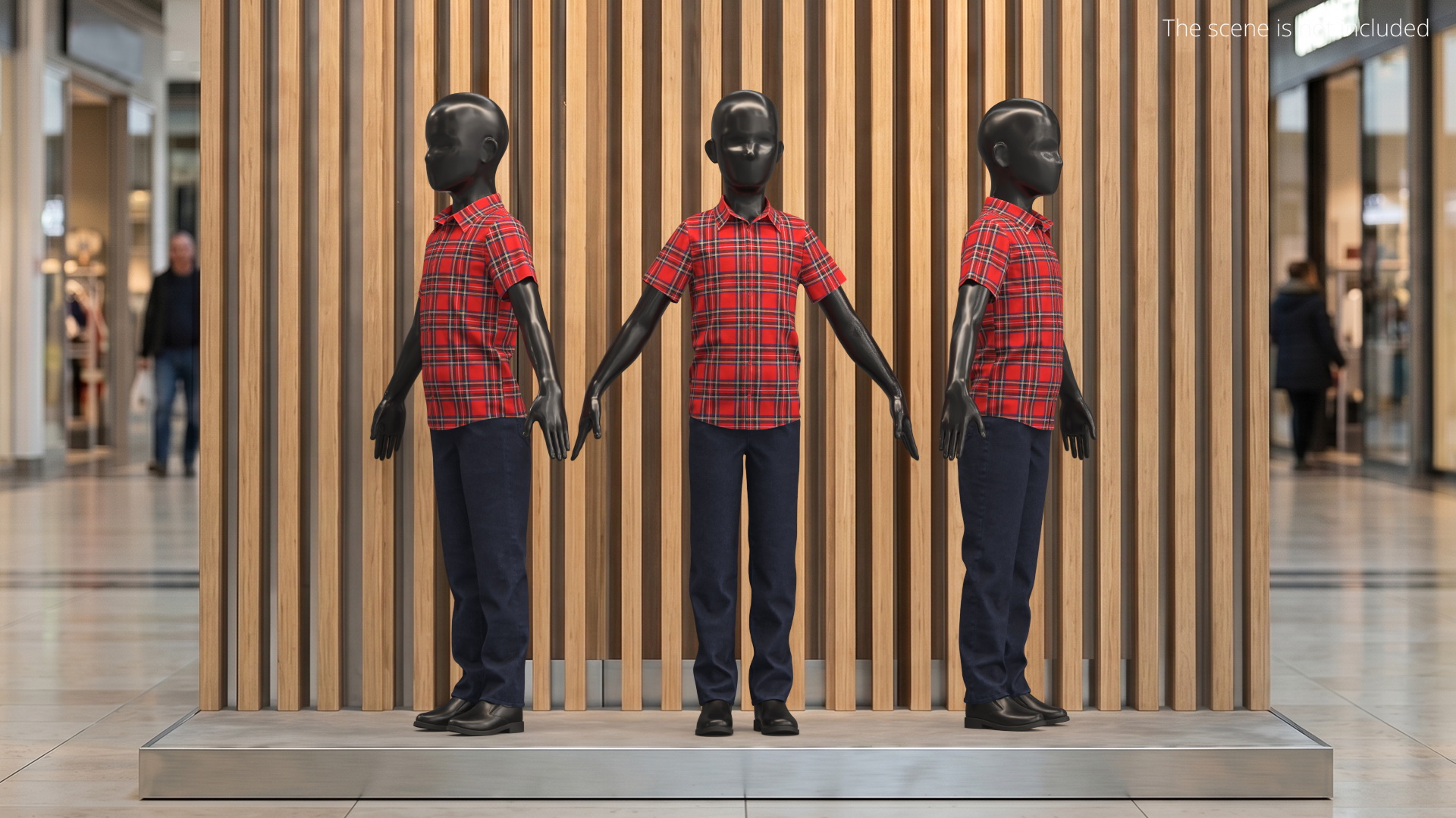 Boys Tartan Outfit Set Red, view 2