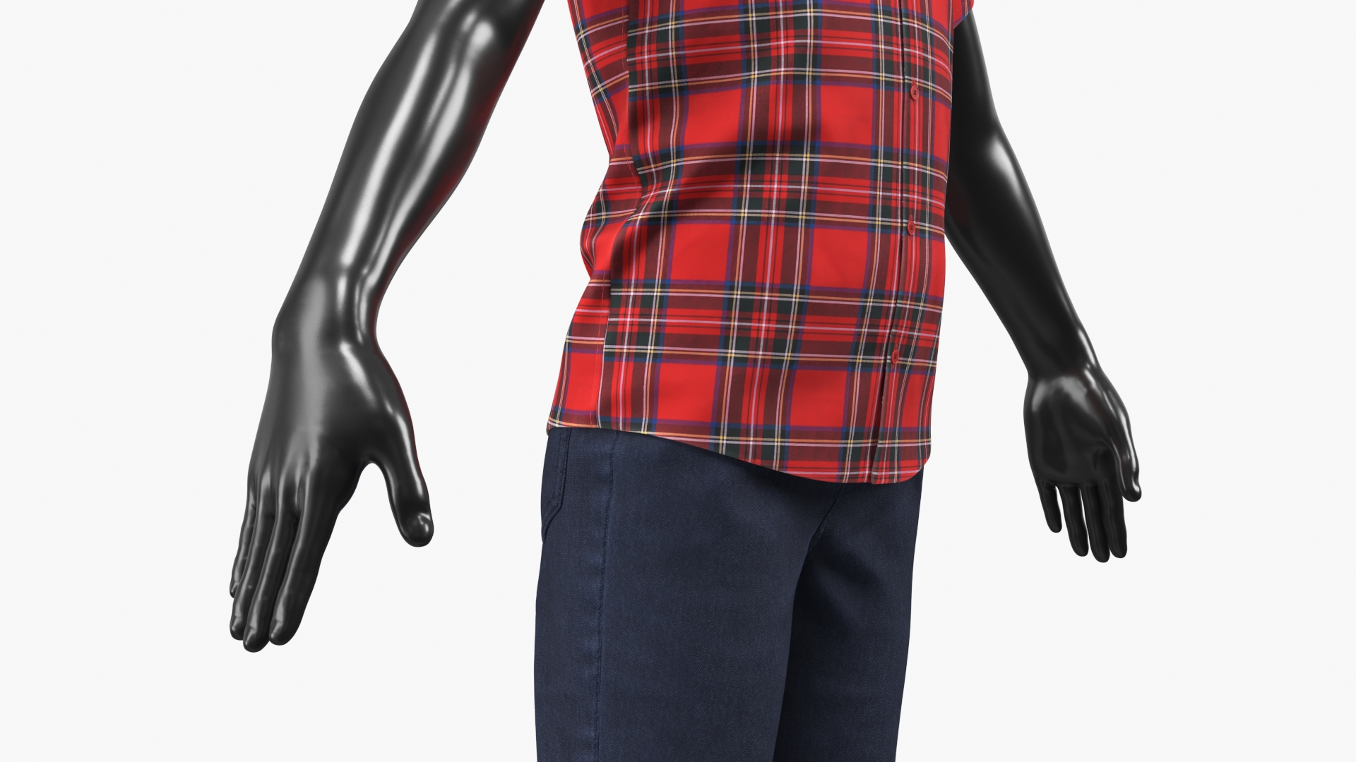 Boys Tartan Outfit Set Red, view 7