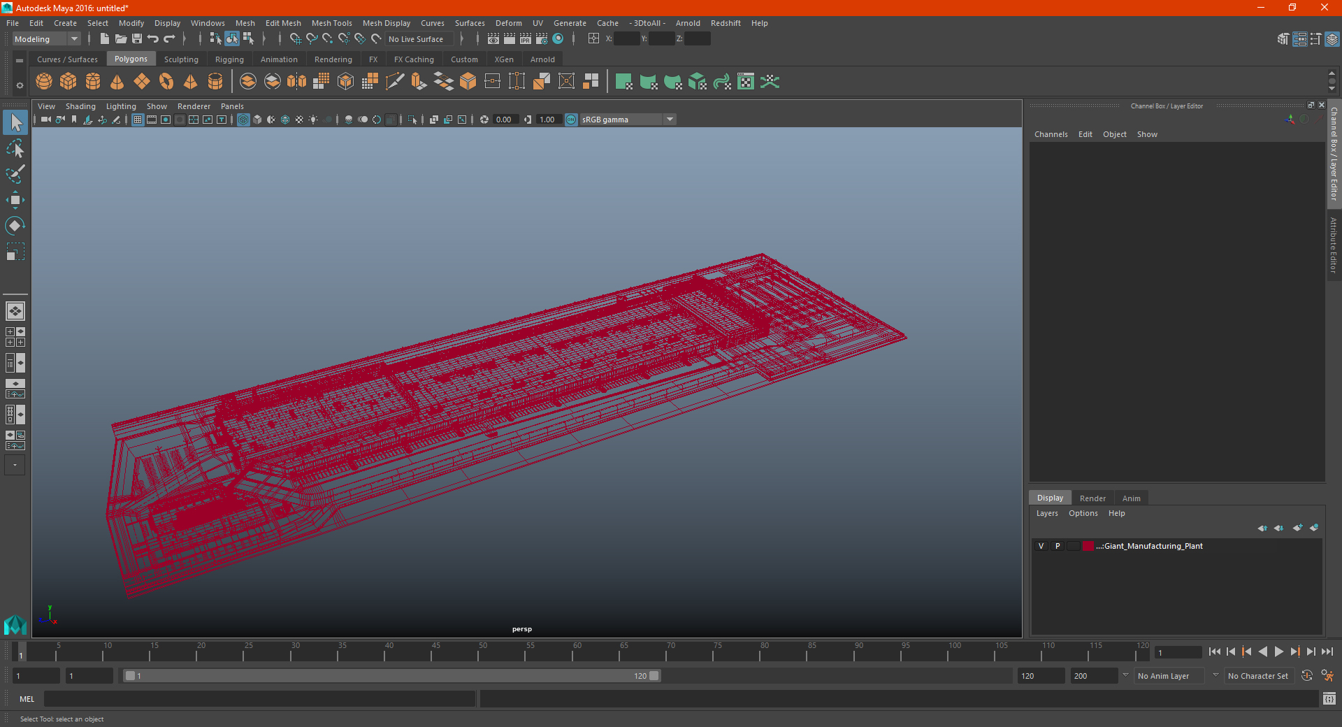 3D model Giant Manufacturing Plant