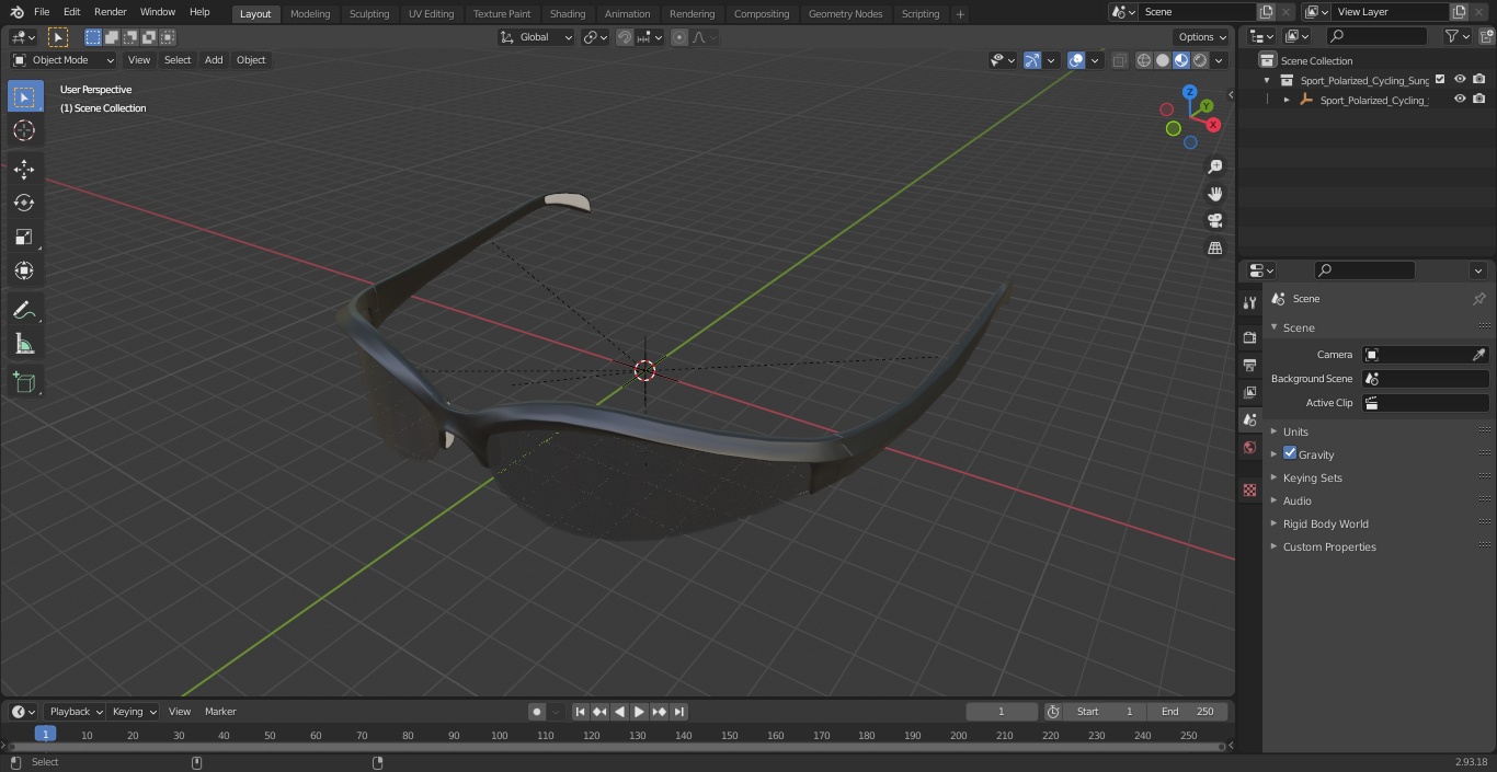 Outdoor Driving Cycling Black Glasses 3D