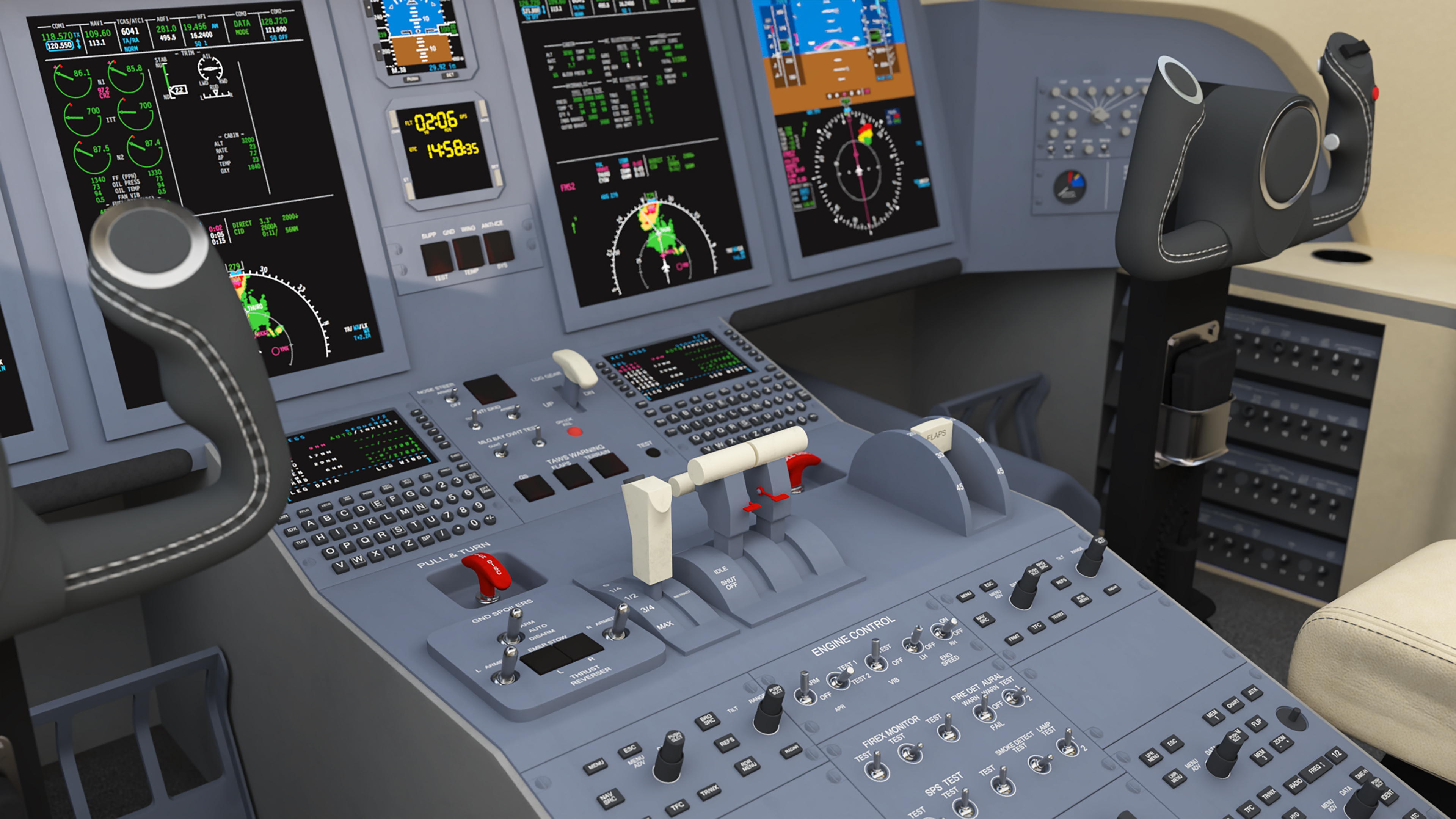 Business Jet Cockpit Interior, view 3