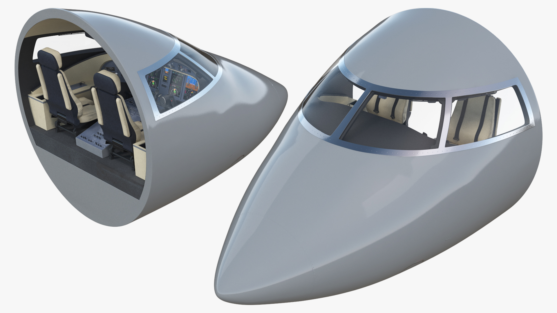 Business Jet Cockpit Interior, view 4