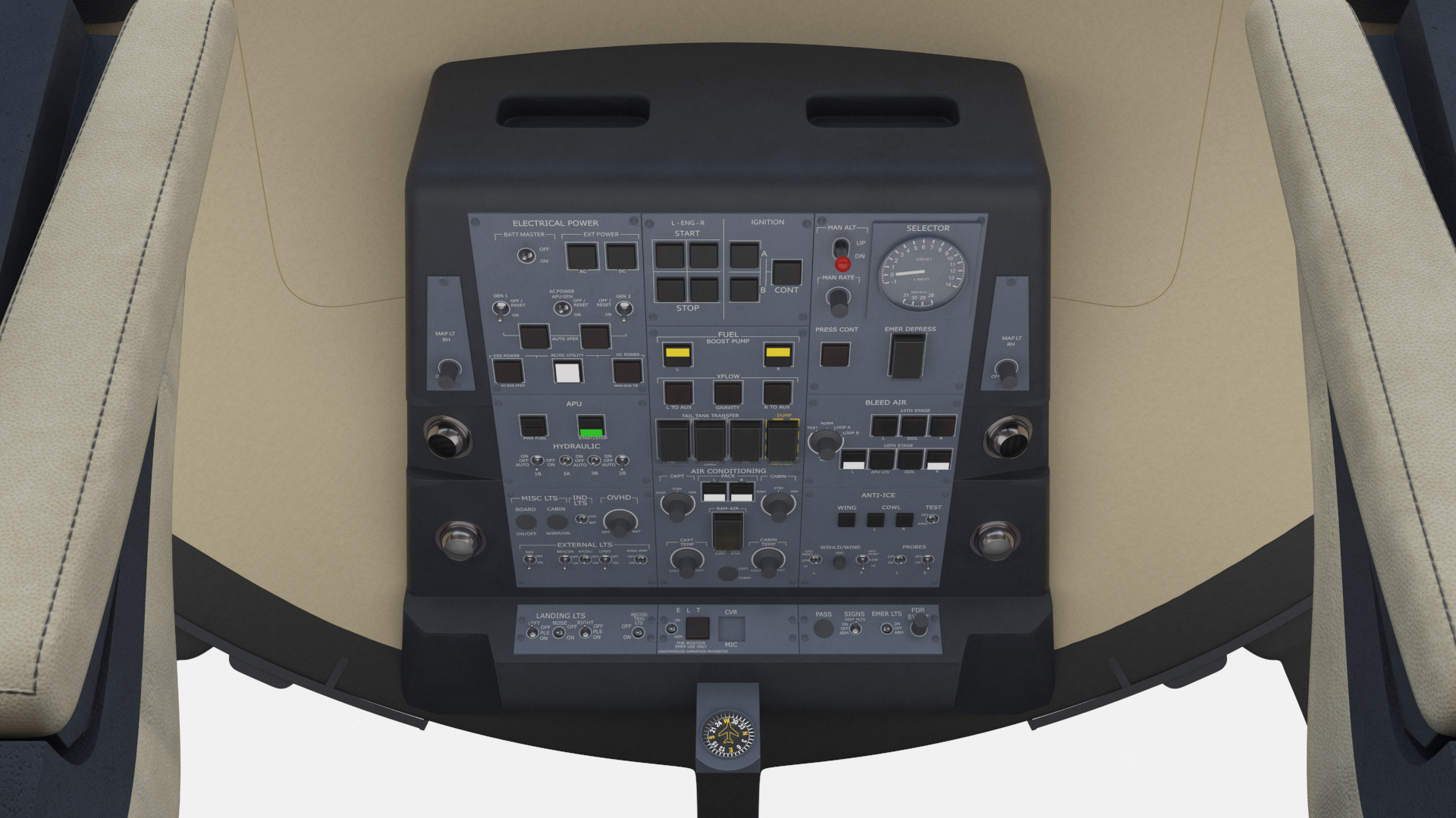 Business Jet Cockpit Interior, view 6