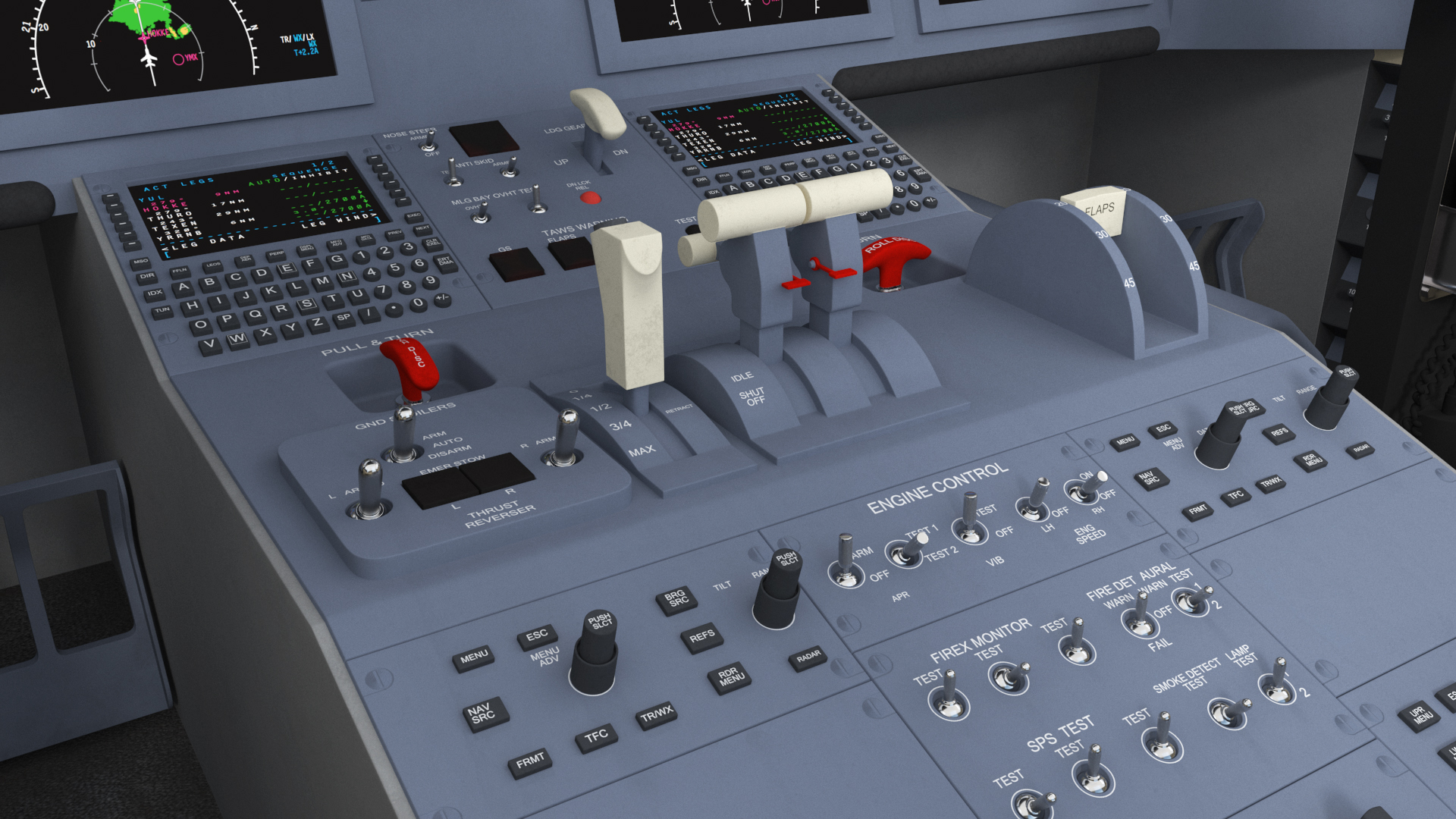 Business Jet Cockpit Interior, view 8