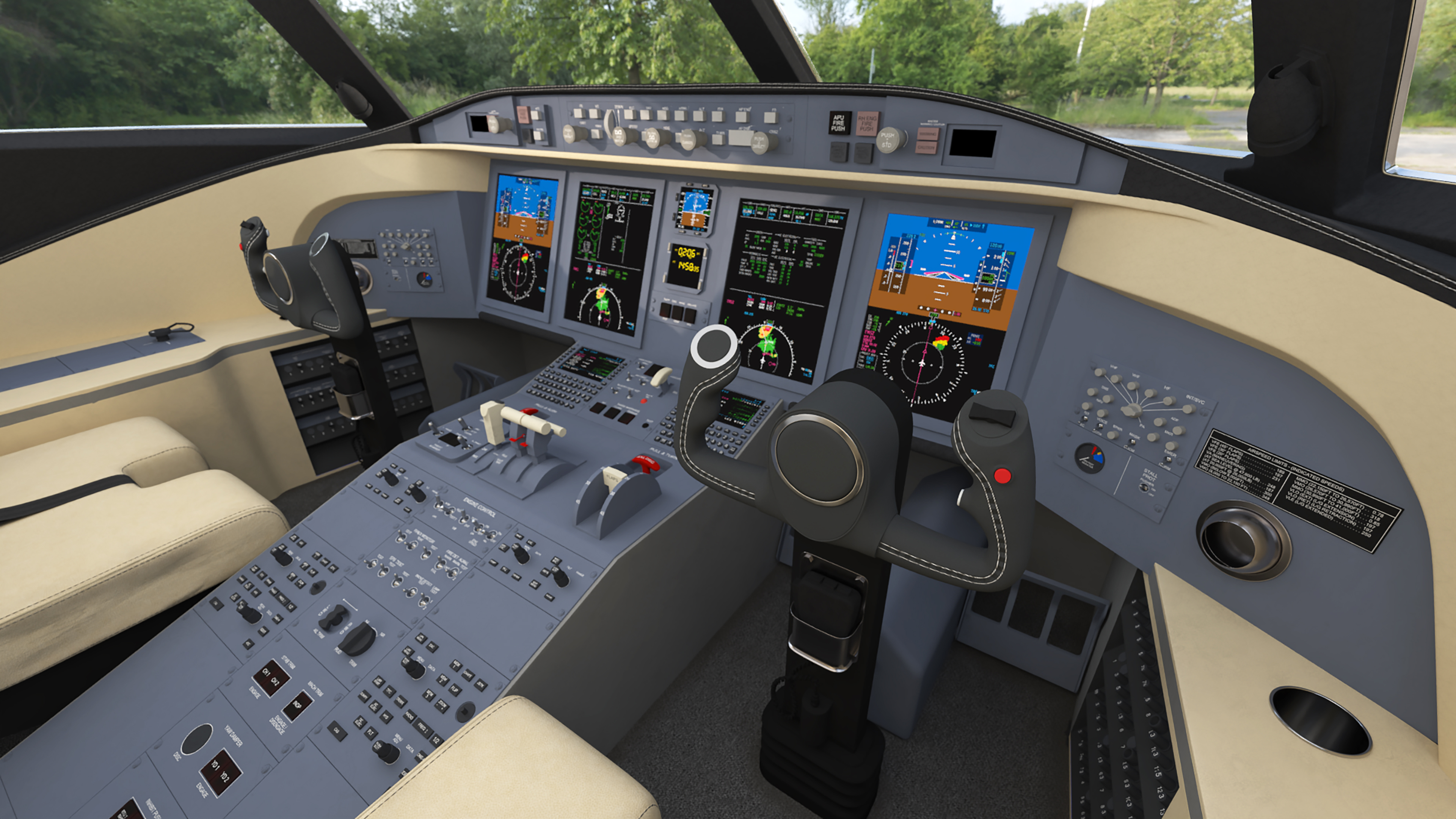 Business Jet Cockpit Interior, view 2