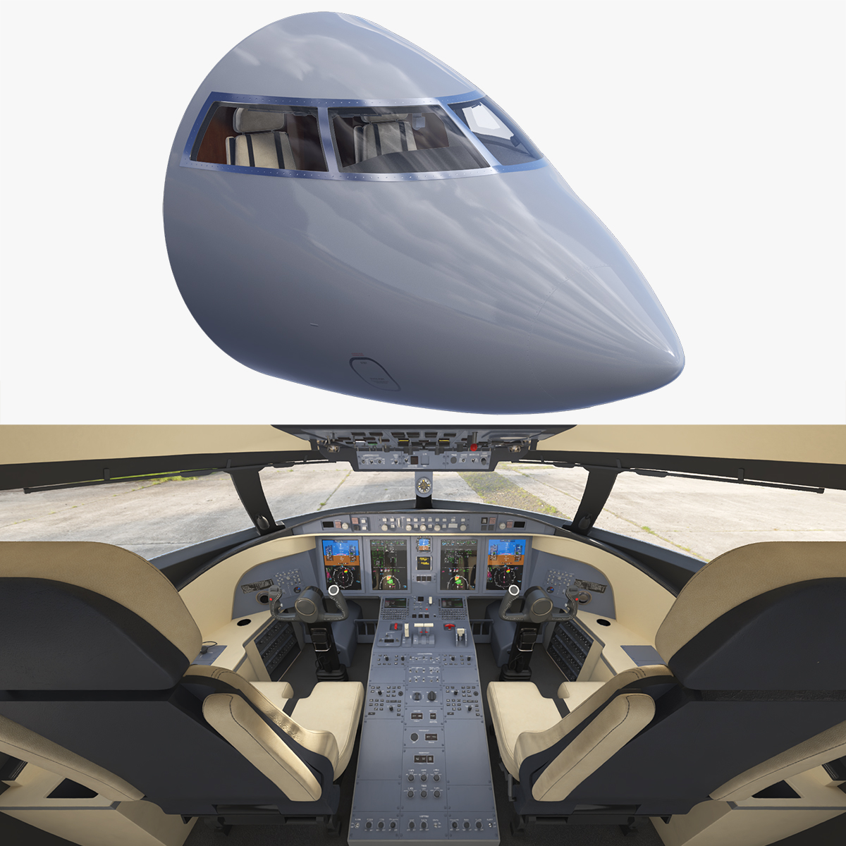 Business Jet Cockpit Interior