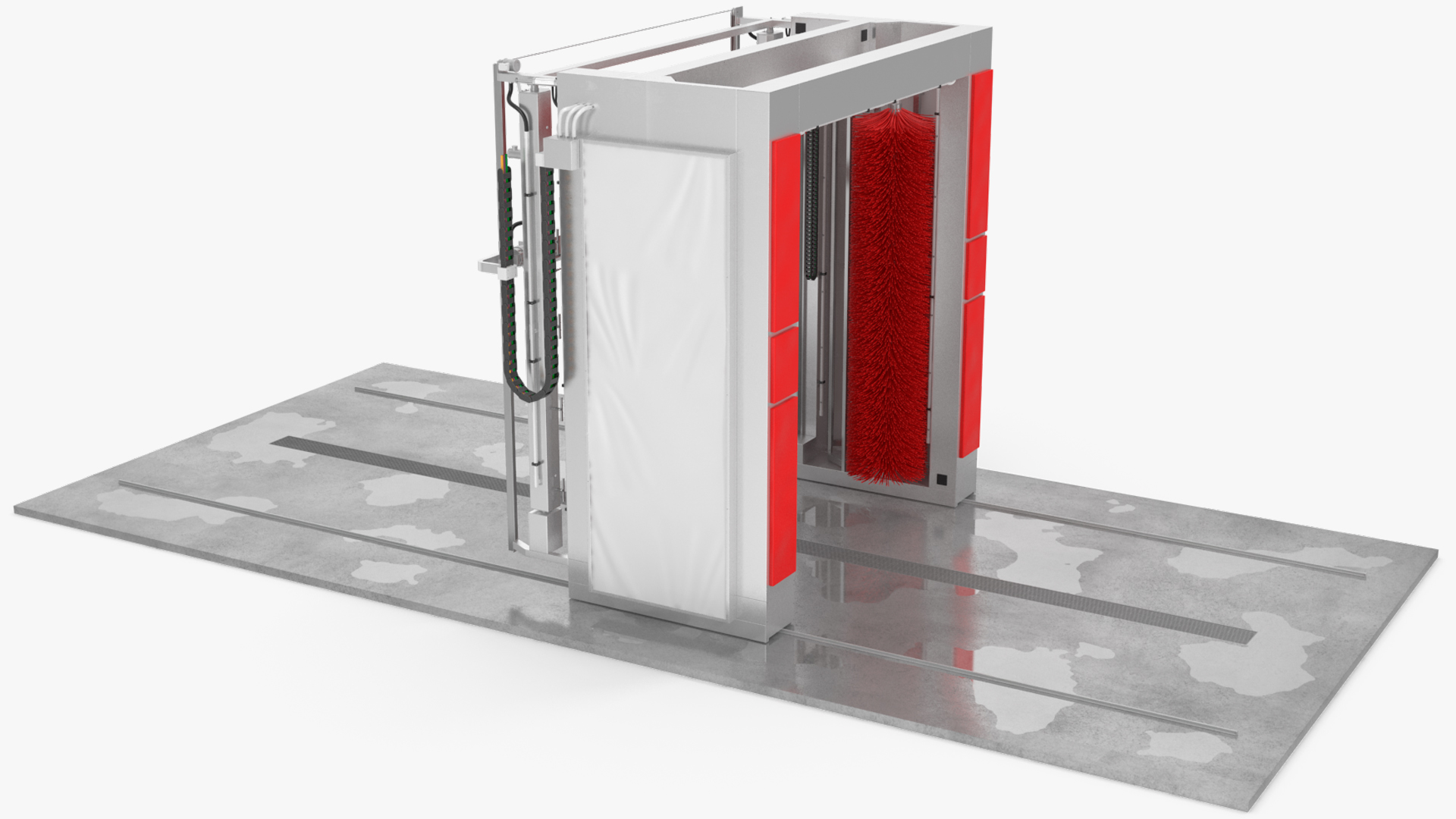 Automatic Truck Wash Red 3D model