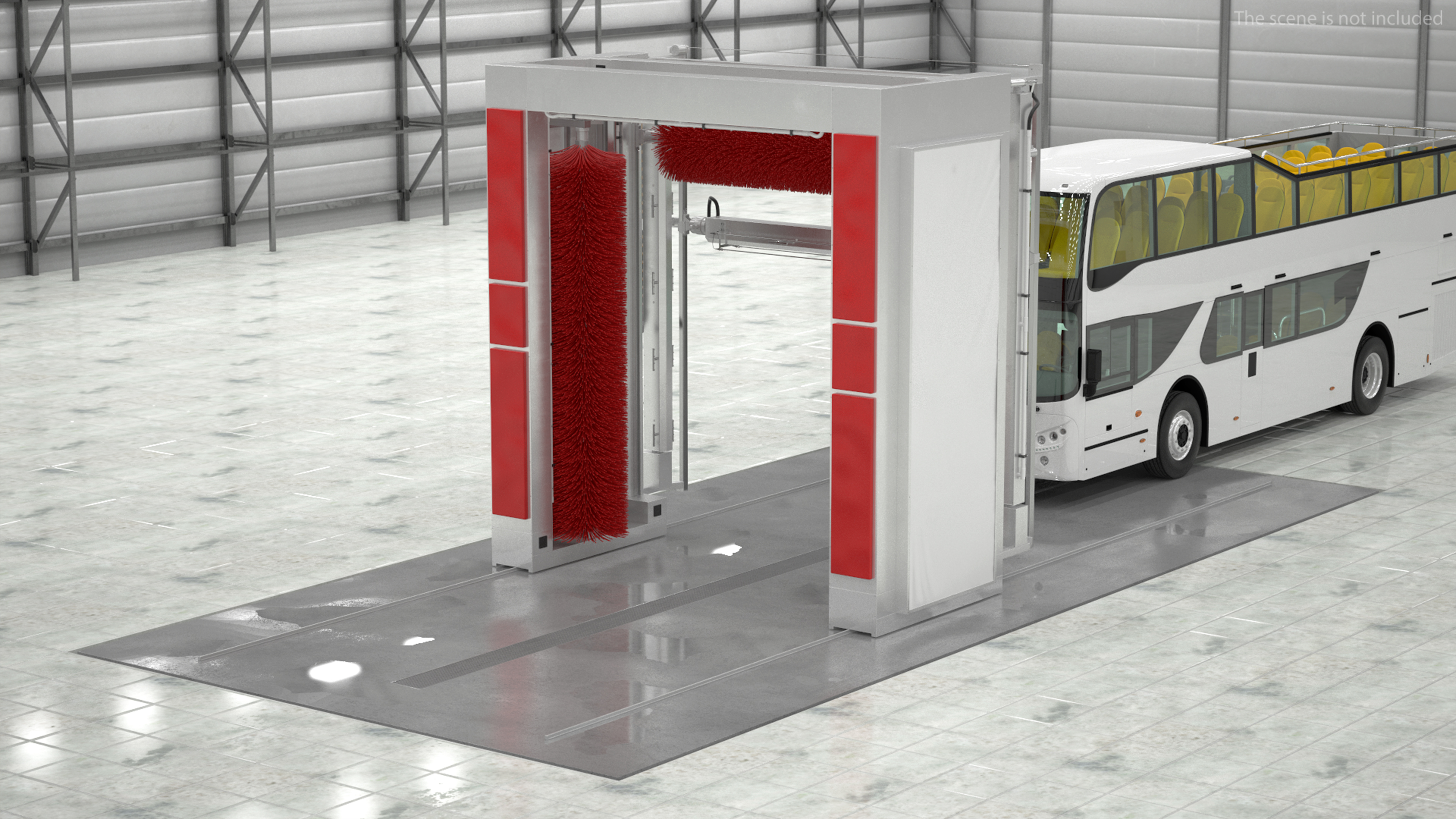 Automatic Truck Wash Red 3D model