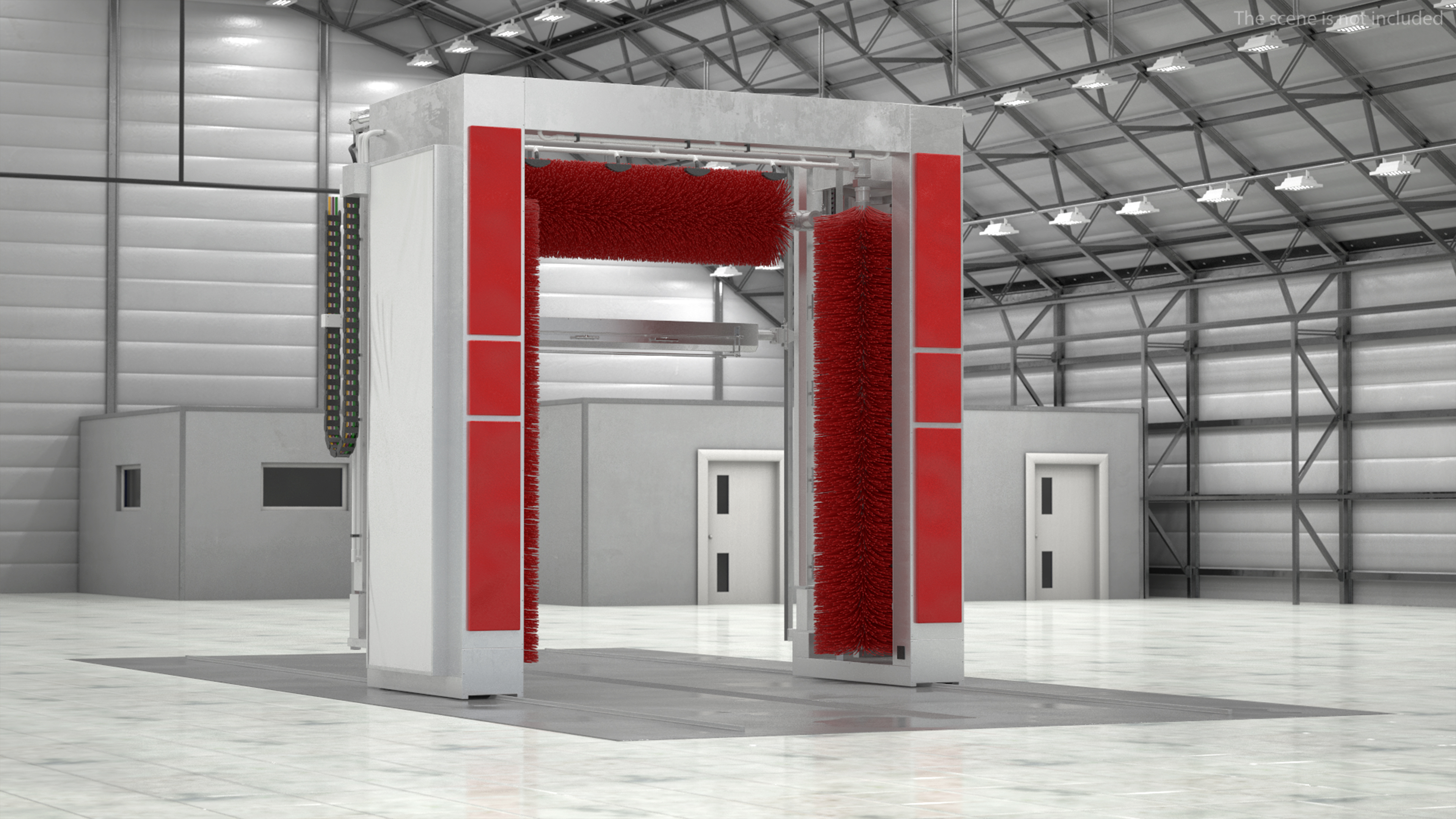 Automatic Truck Wash Red 3D model