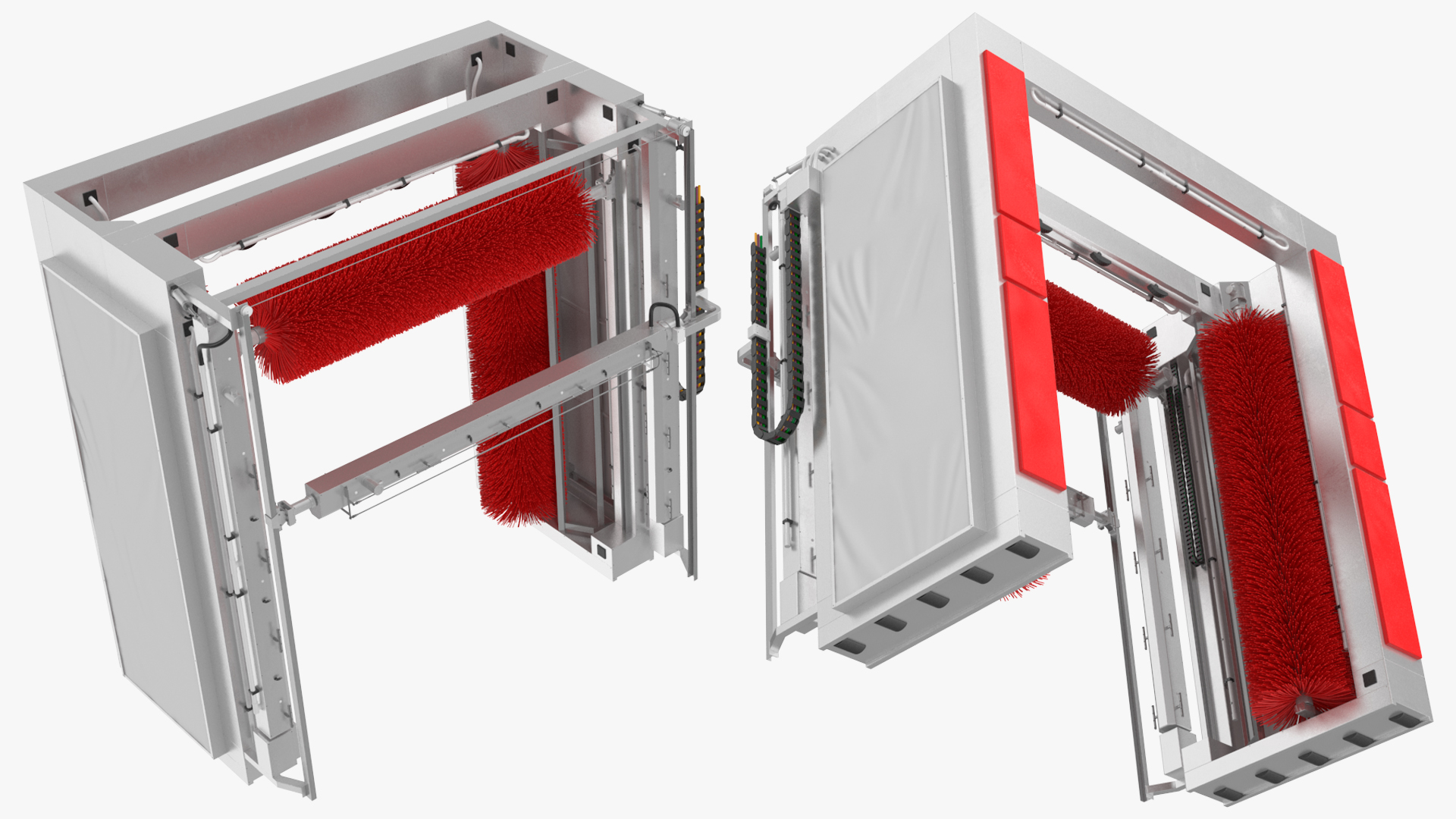 Automatic Truck Wash Red 3D model