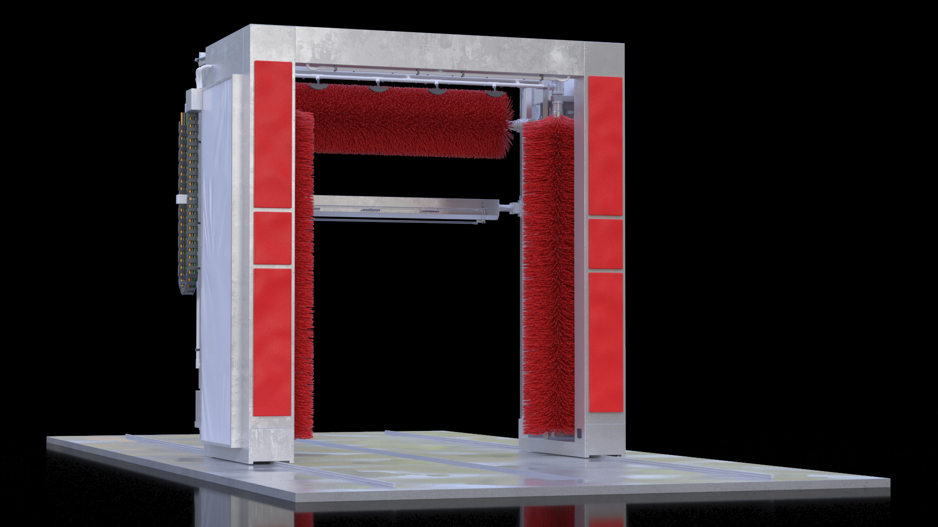 Automatic Truck Wash Red 3D model