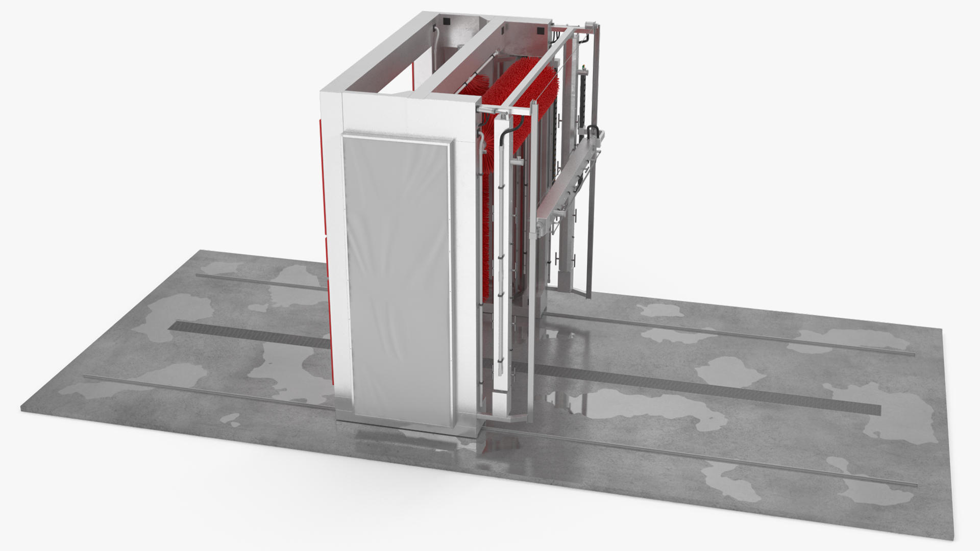 Automatic Truck Wash Red 3D model