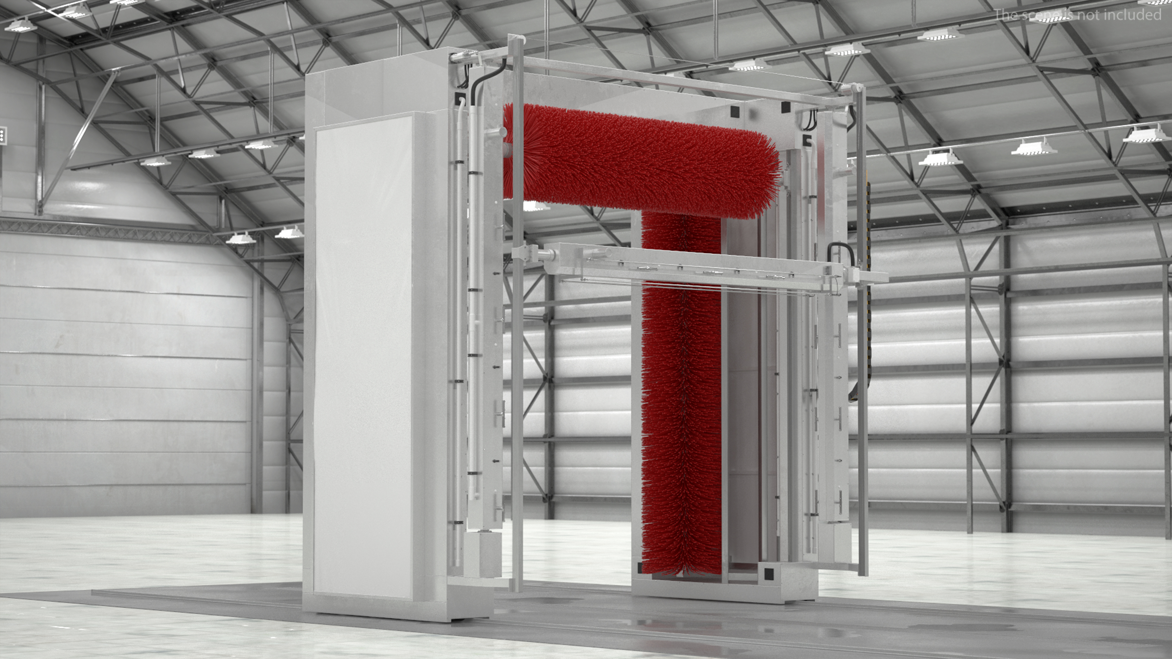 Automatic Truck Wash Red 3D model