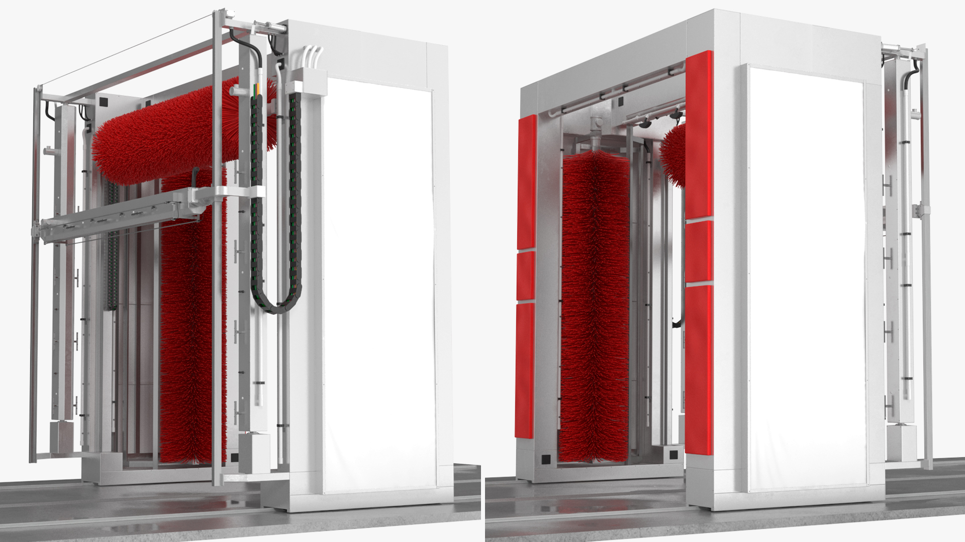 Automatic Truck Wash Red 3D model