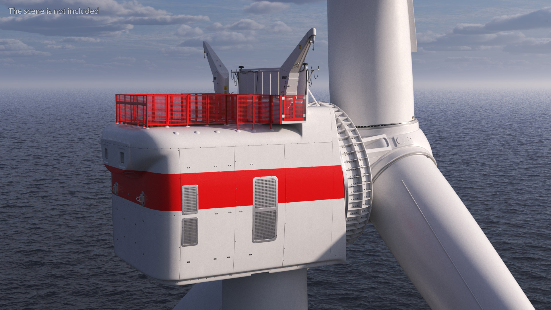 3D Crane Seasight Davits on Offshore Wind Turbine