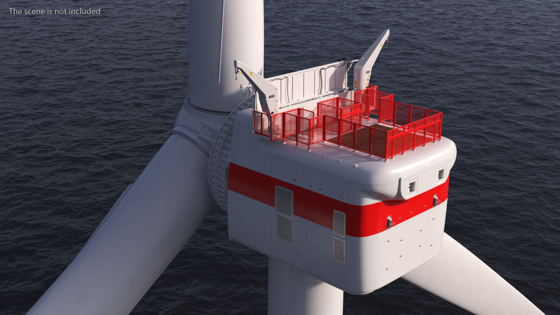 3D Crane Seasight Davits on Offshore Wind Turbine