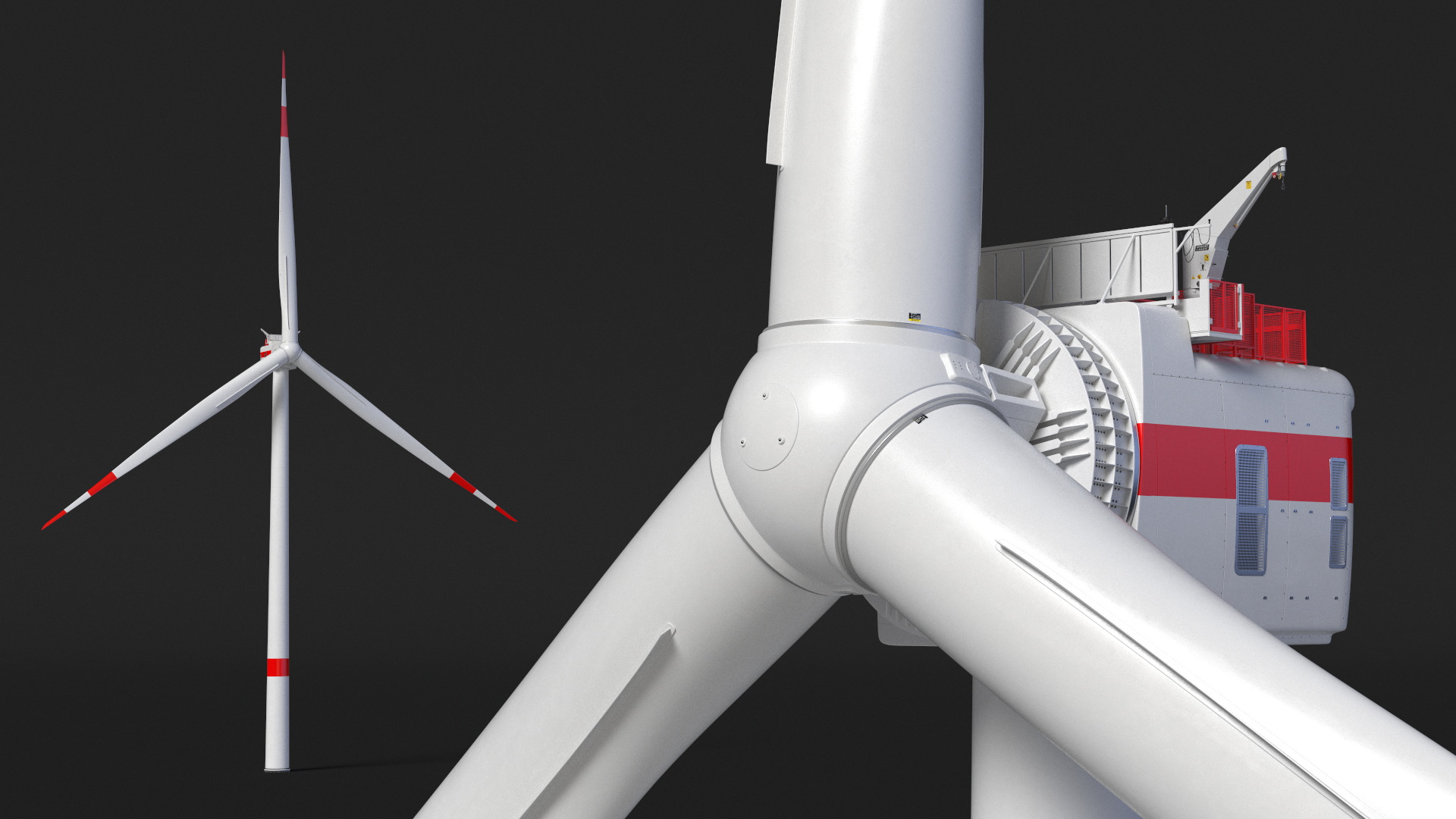3D Crane Seasight Davits on Offshore Wind Turbine