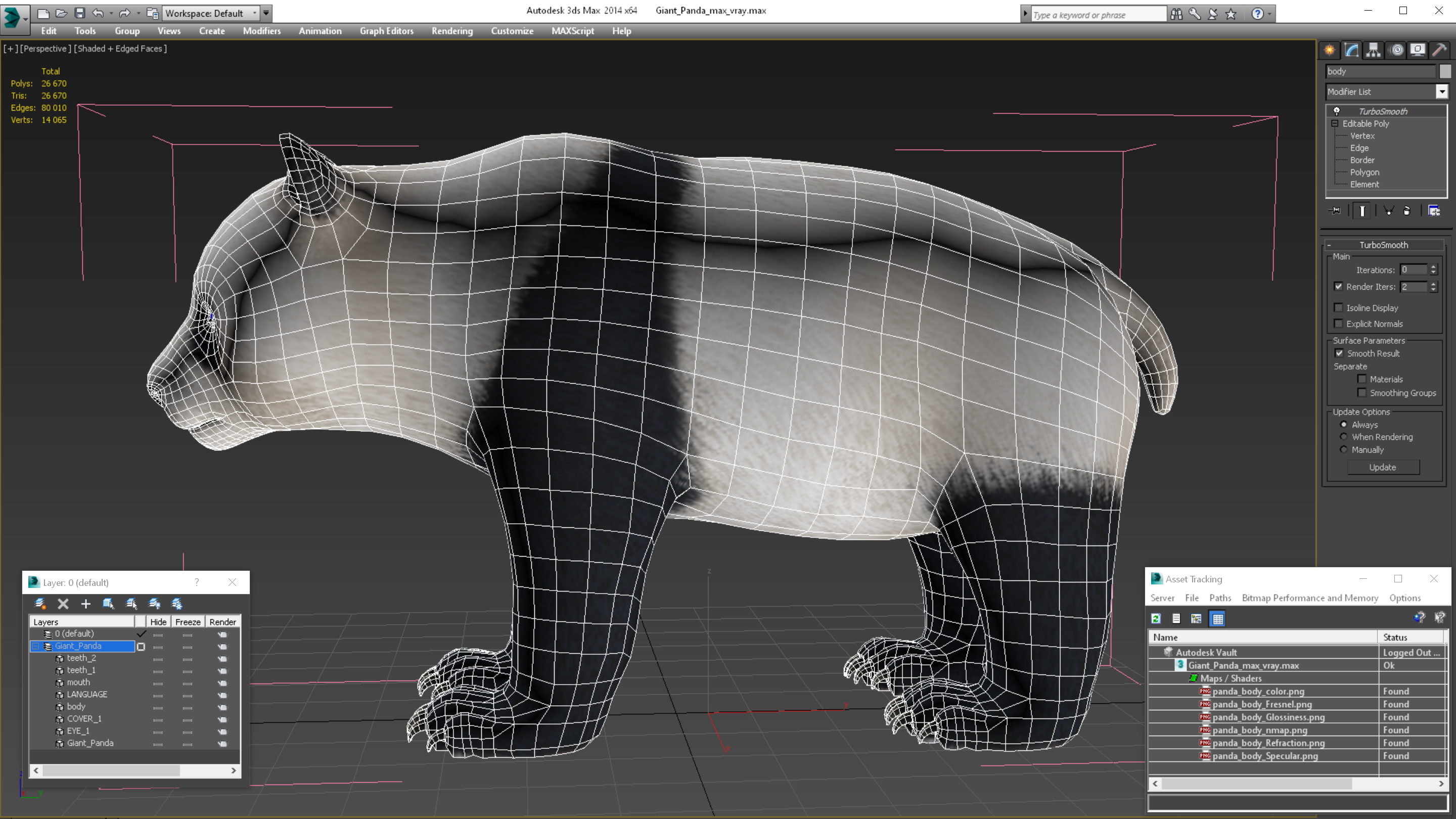 3D Giant Panda