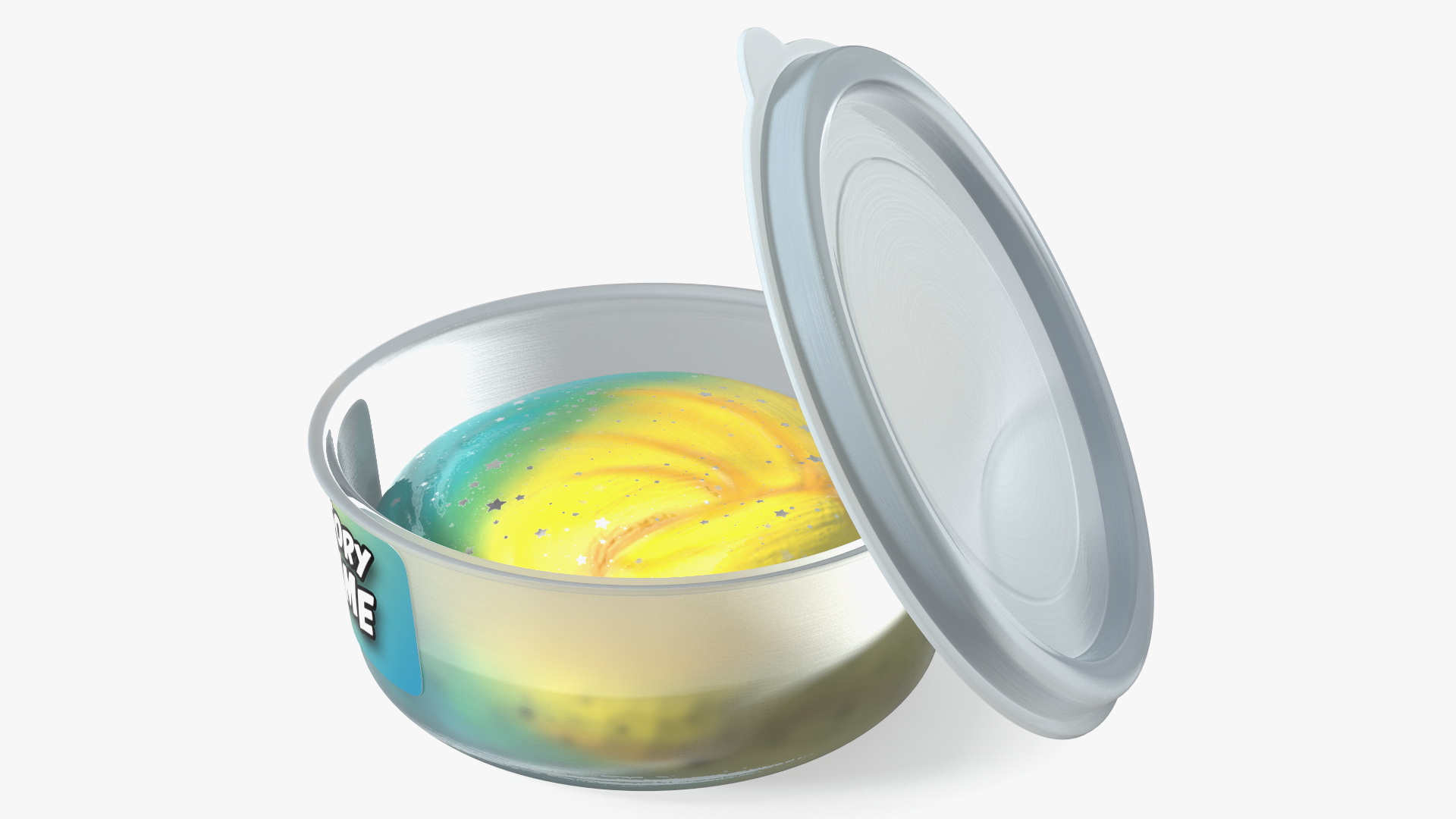 3D Blue Yellow Pot Toy Slimes
