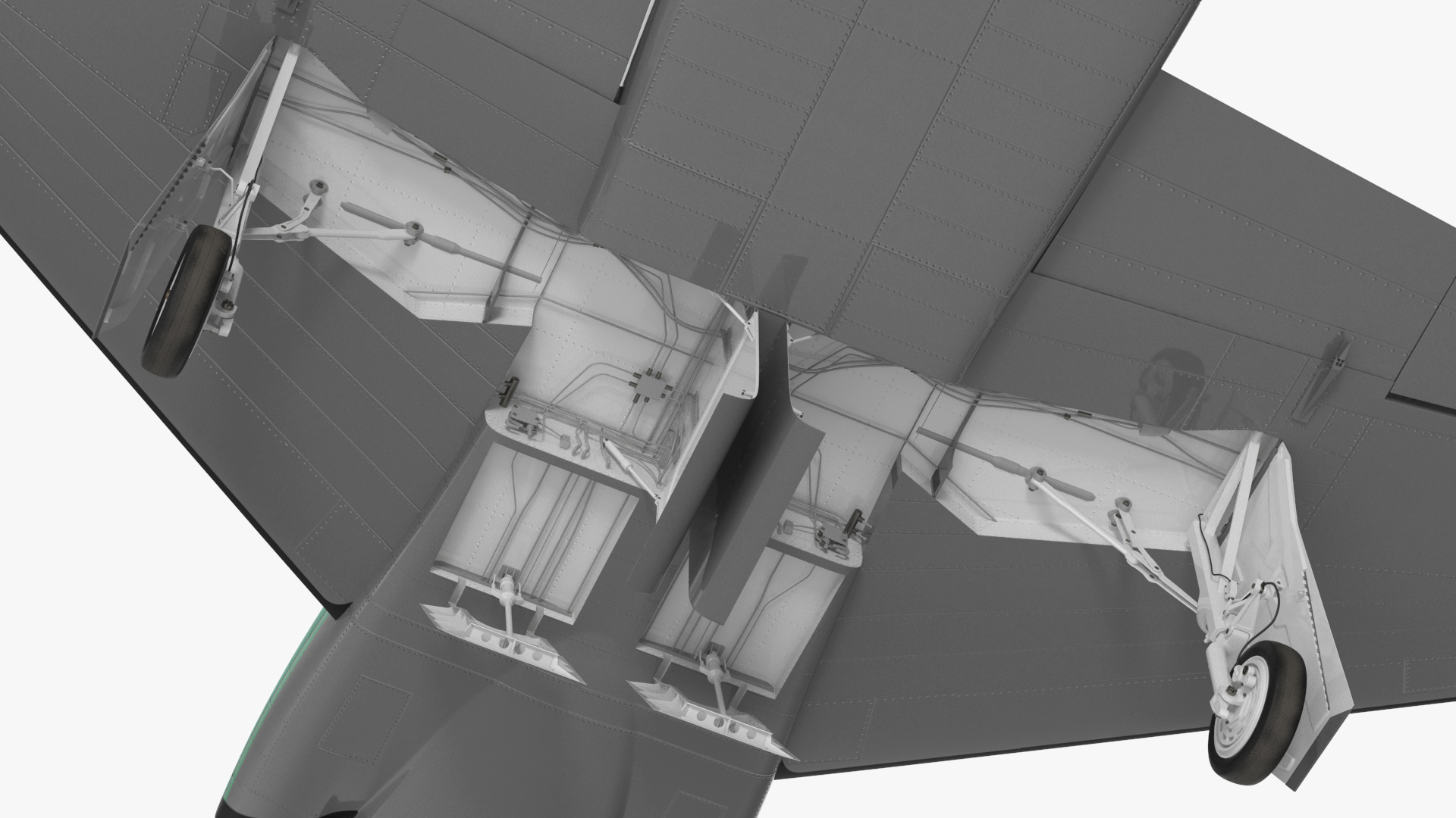 Two-seat Supersonic Jet Trainer Grey Rigged for Cinema 4D 3D