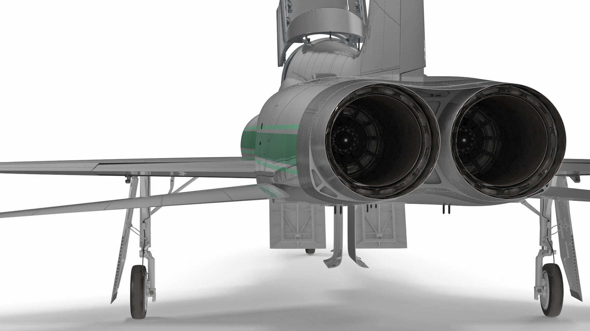 Two-seat Supersonic Jet Trainer Grey Rigged for Cinema 4D 3D