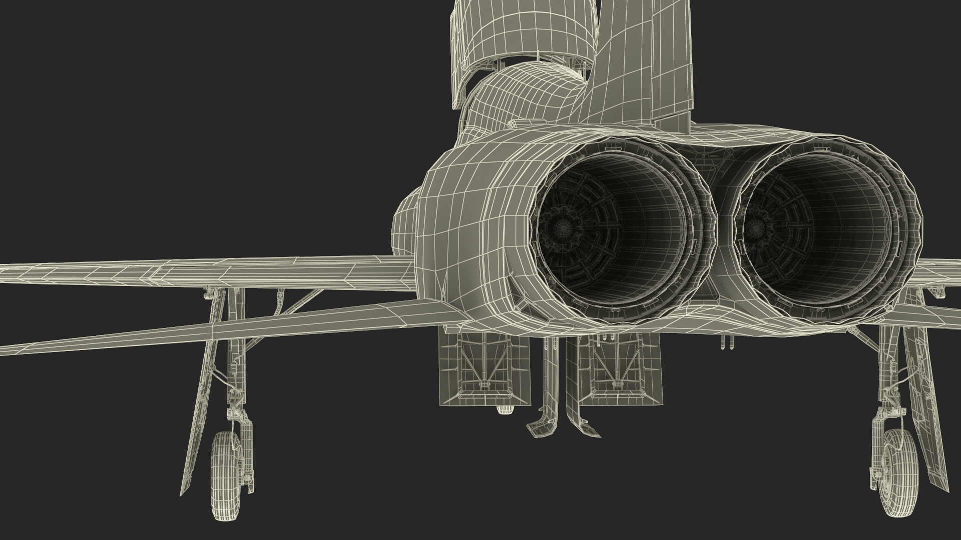 Two-seat Supersonic Jet Trainer Grey Rigged for Cinema 4D 3D