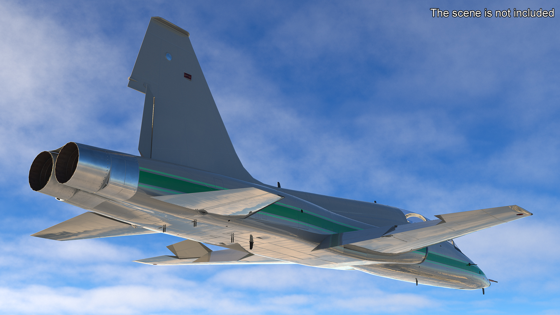 Two-seat Supersonic Jet Trainer Grey Rigged for Cinema 4D 3D