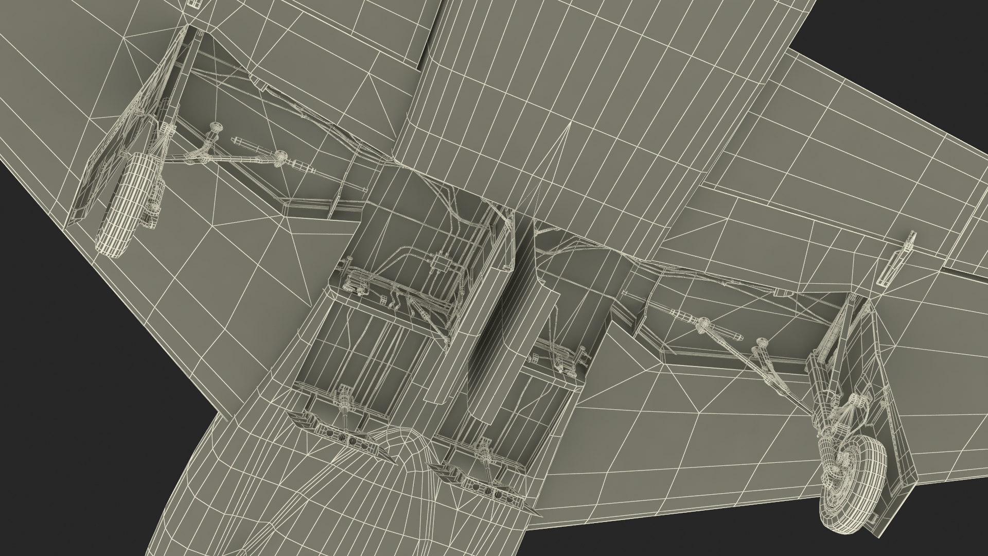 Two-seat Supersonic Jet Trainer Grey Rigged for Cinema 4D 3D