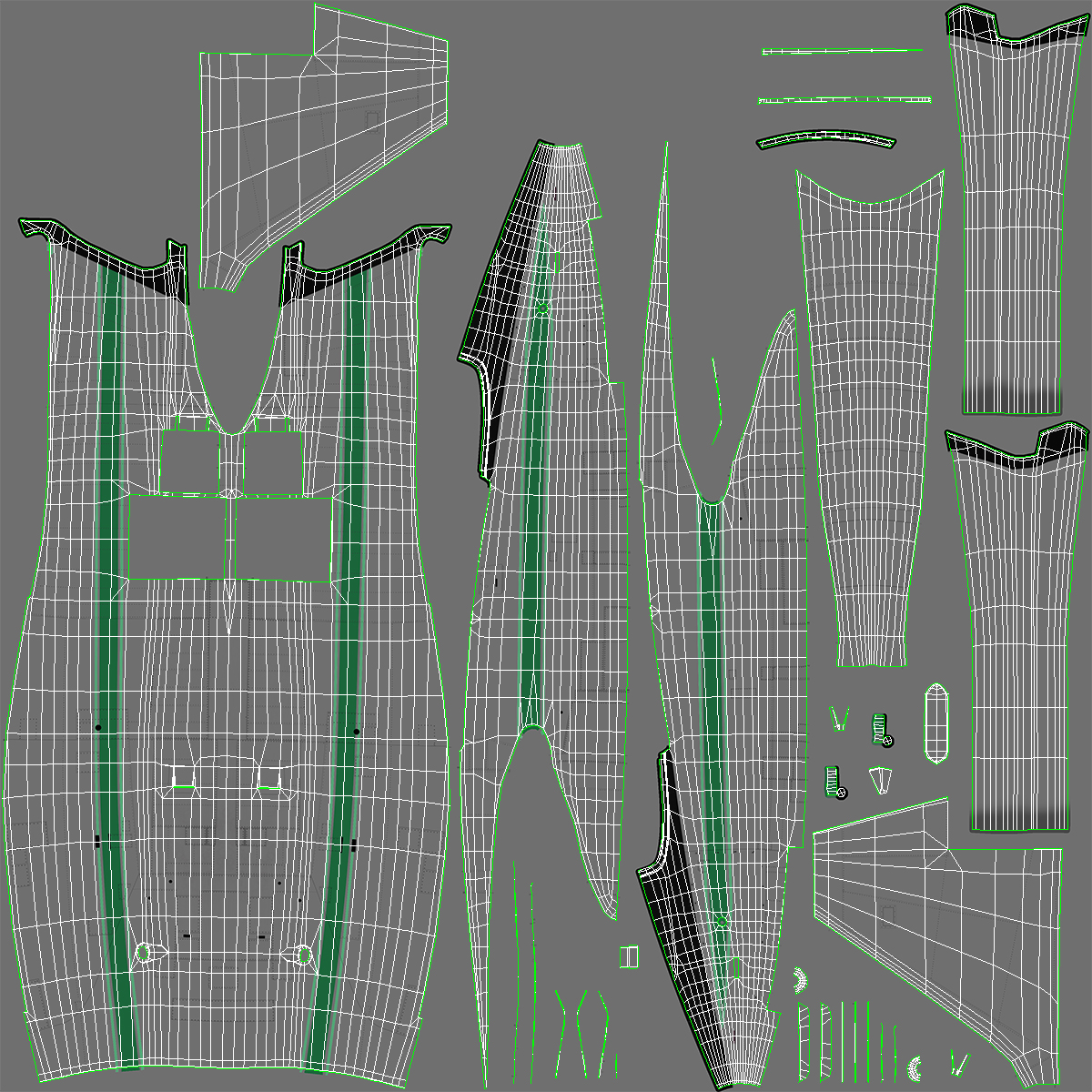 Two-seat Supersonic Jet Trainer Grey Rigged for Cinema 4D 3D