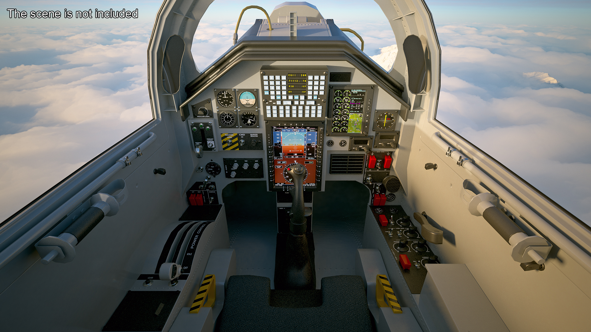 Two-seat Supersonic Jet Trainer Grey Rigged for Cinema 4D 3D