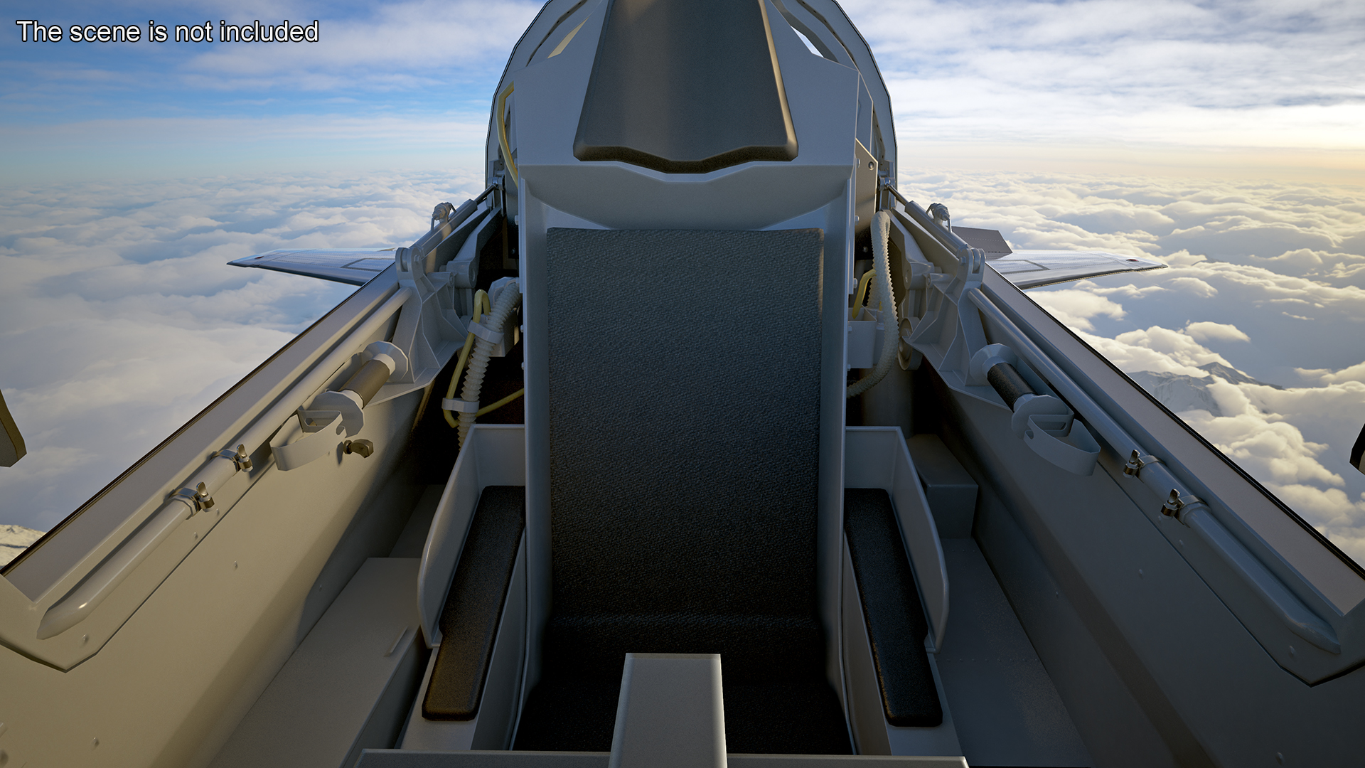 Two-seat Supersonic Jet Trainer Grey Rigged for Cinema 4D 3D
