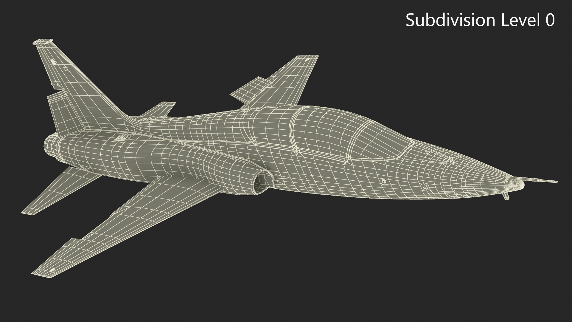 Two-seat Supersonic Jet Trainer Grey Rigged for Cinema 4D 3D