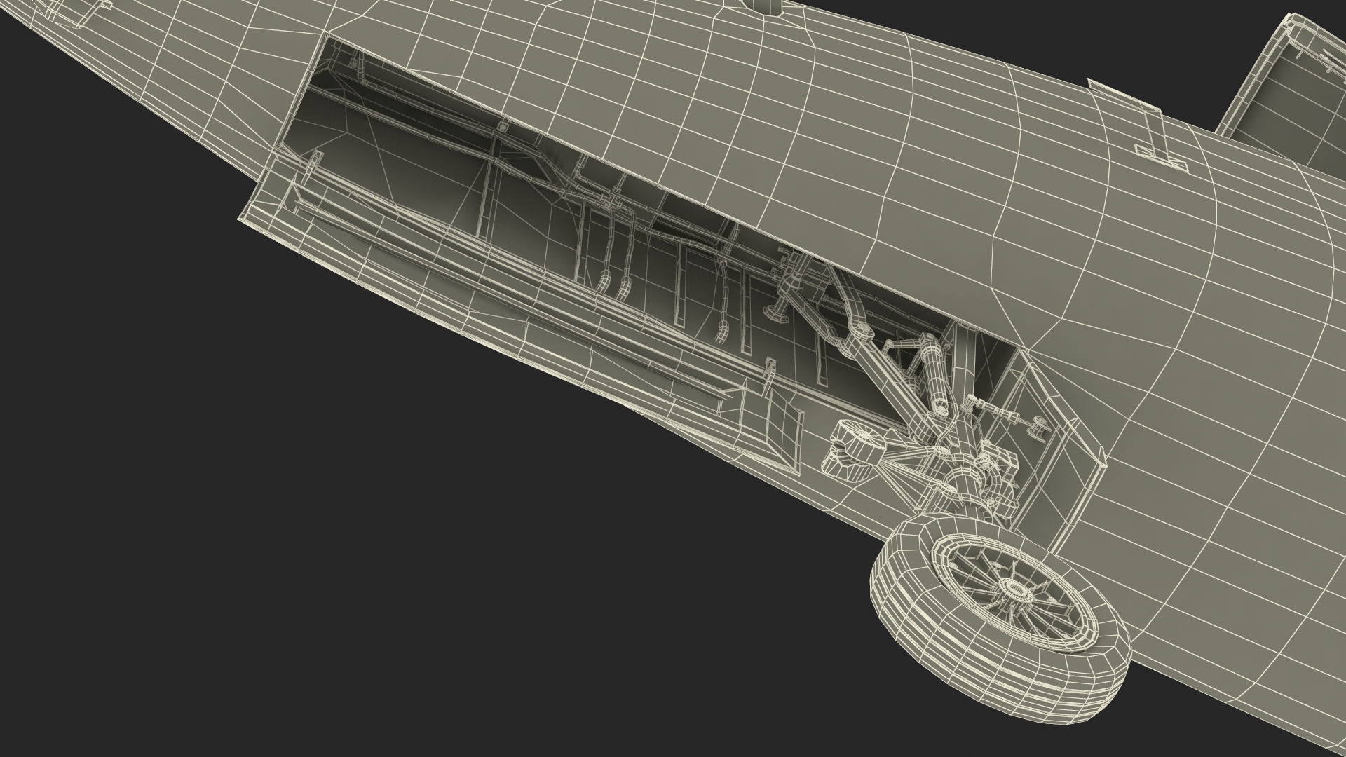 Two-seat Supersonic Jet Trainer Grey Rigged for Cinema 4D 3D