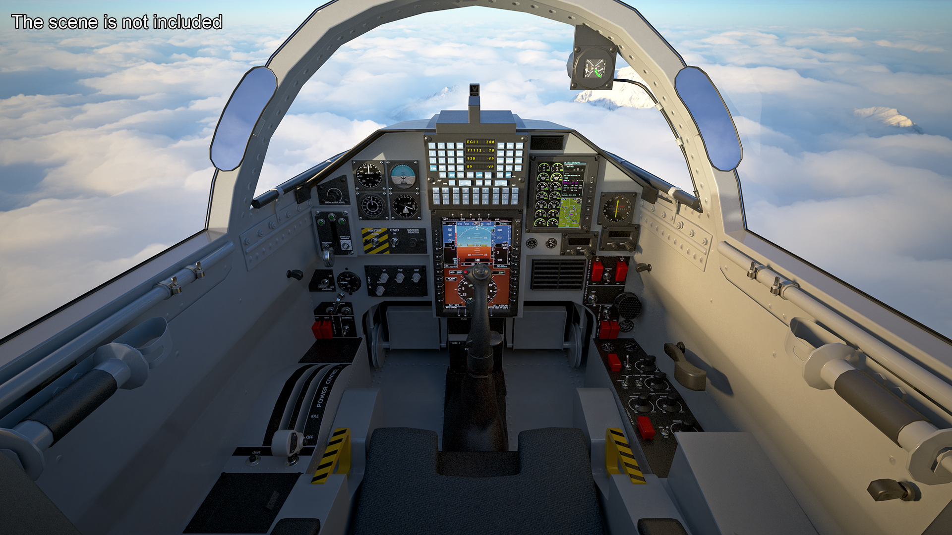 Two-seat Supersonic Jet Trainer Grey Rigged for Cinema 4D 3D