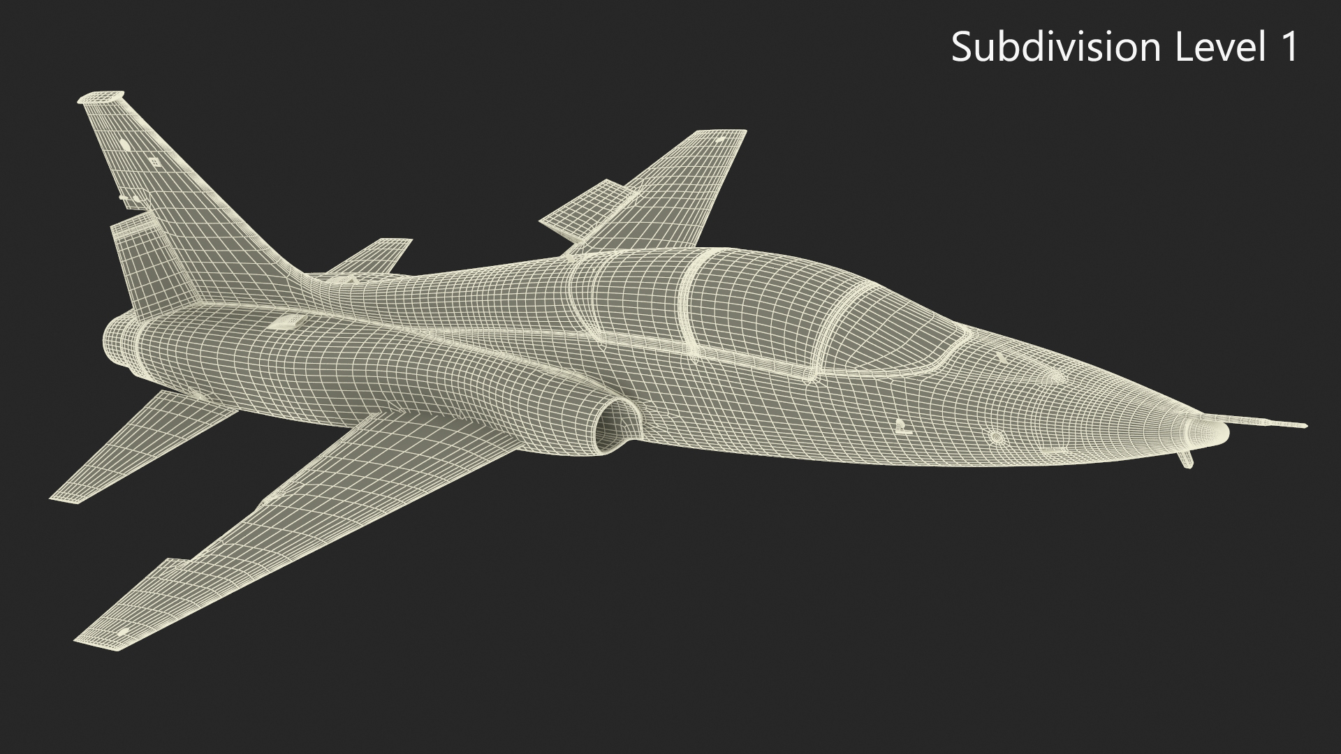 Two-seat Supersonic Jet Trainer Grey Rigged for Cinema 4D 3D