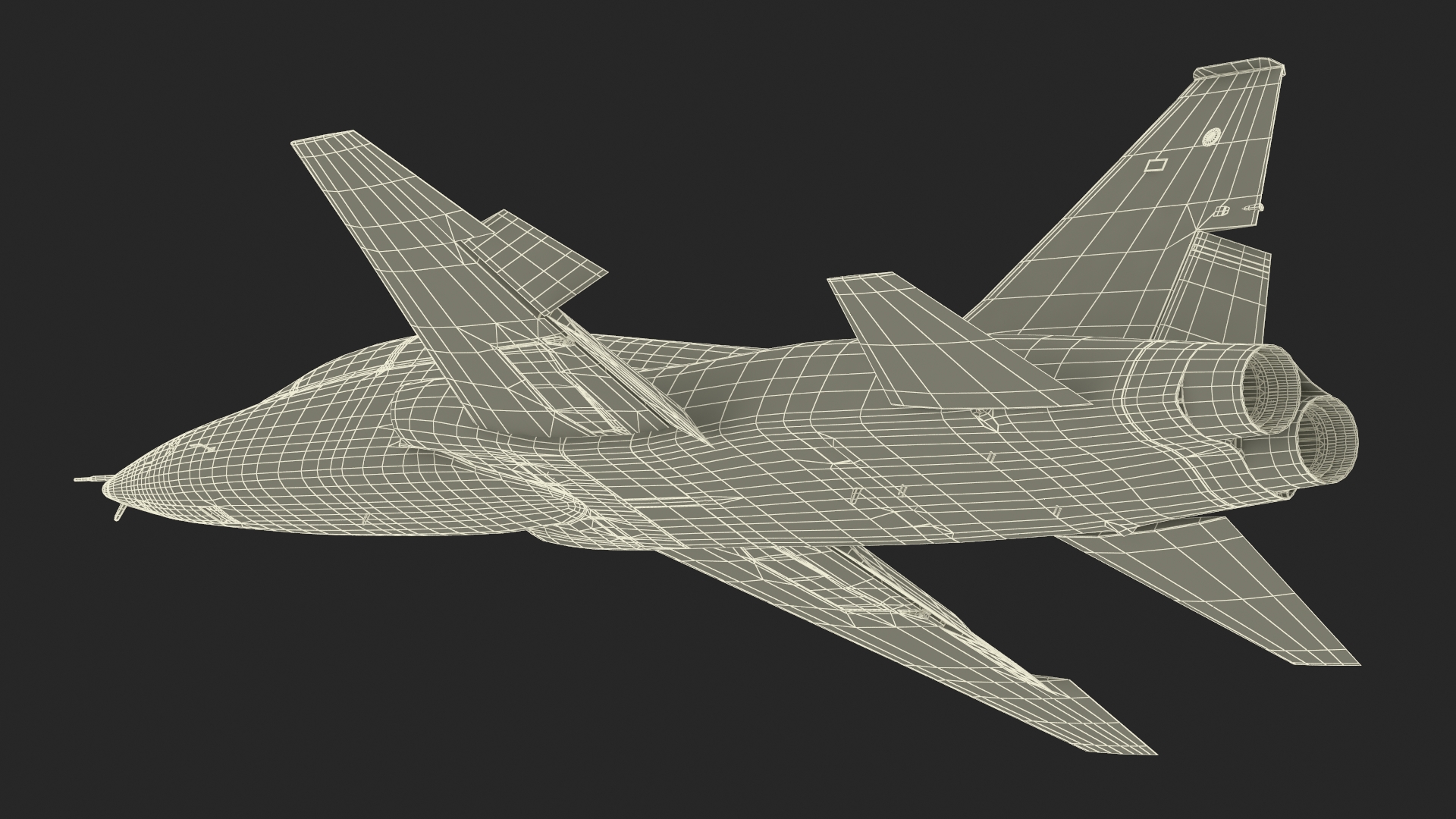 Two-seat Supersonic Jet Trainer Grey Rigged for Cinema 4D 3D