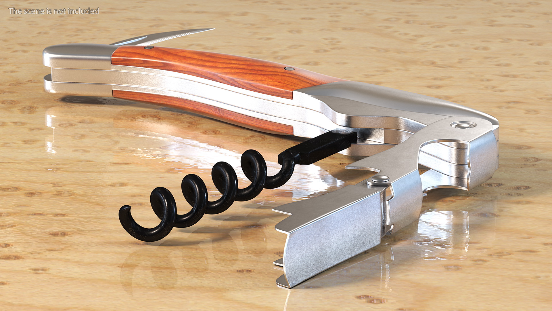 Waiters Corkscrew Wood Handle 3D model