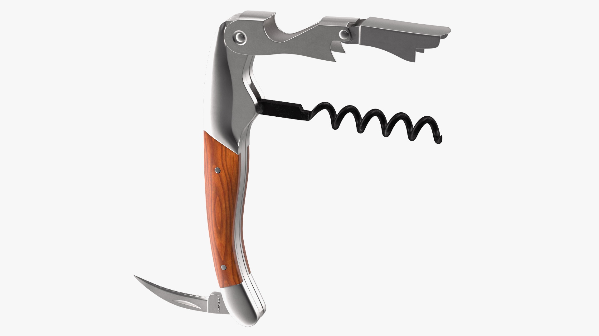 Waiters Corkscrew Wood Handle 3D model