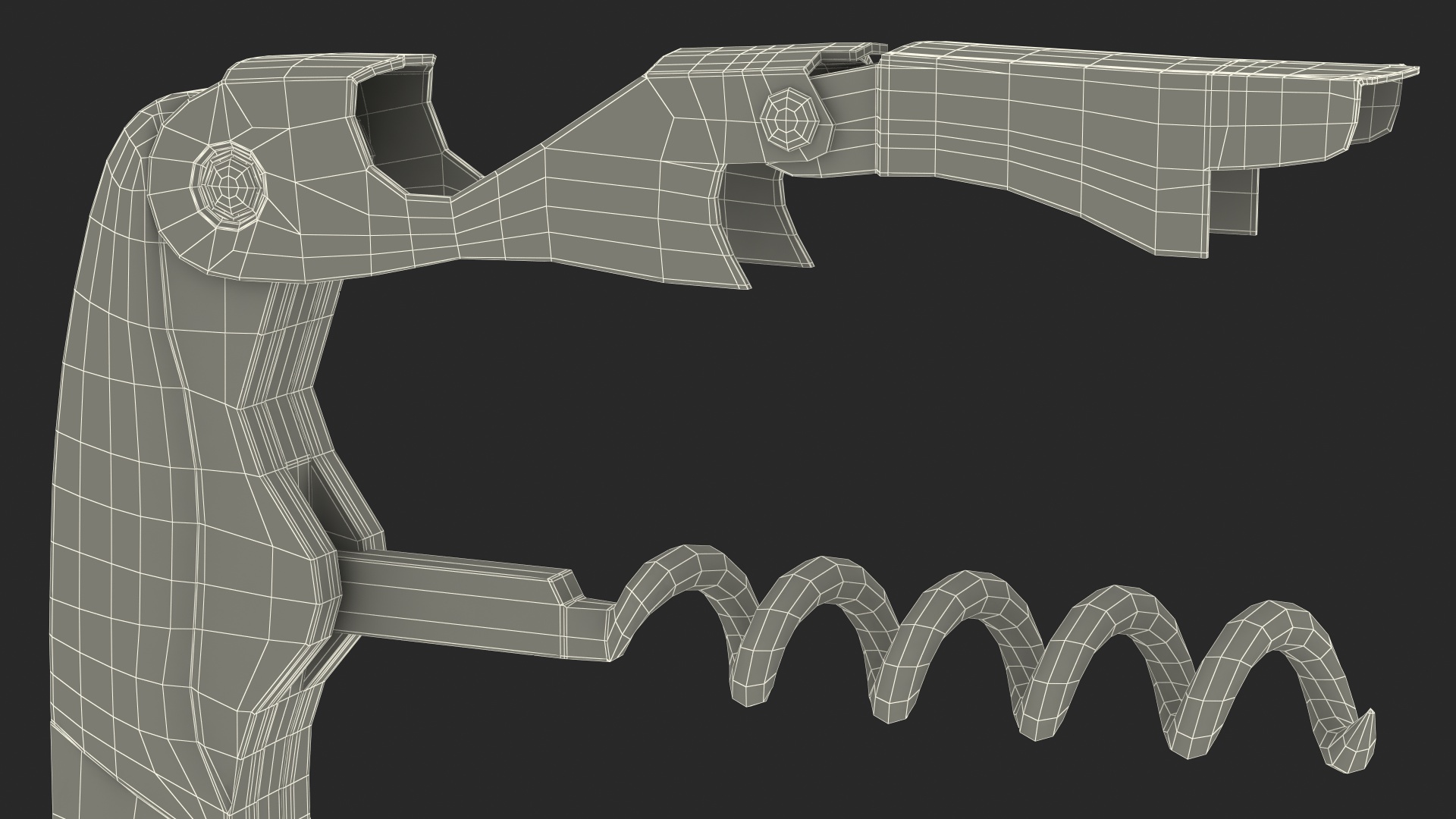 Waiters Corkscrew Wood Handle 3D model