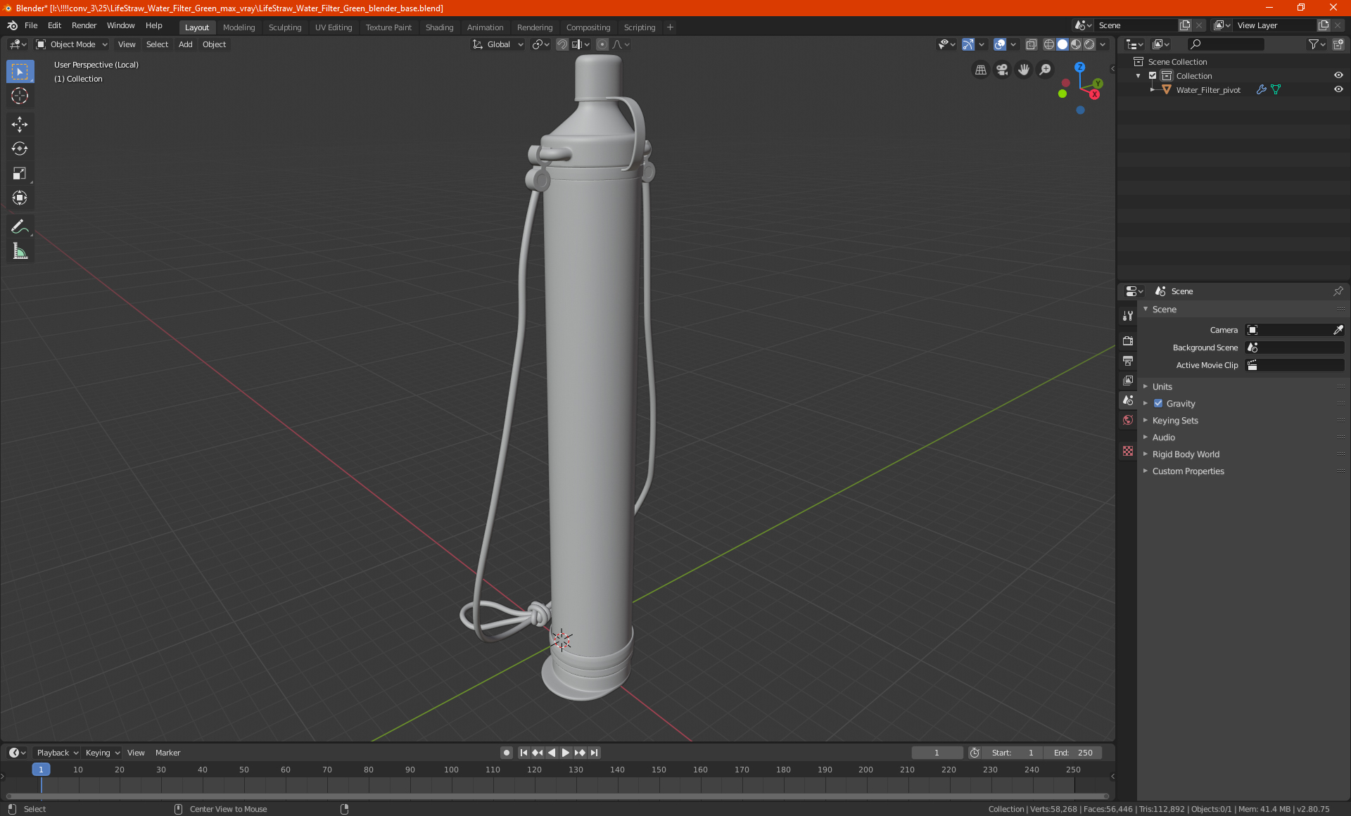 LifeStraw Water Filter 3D
