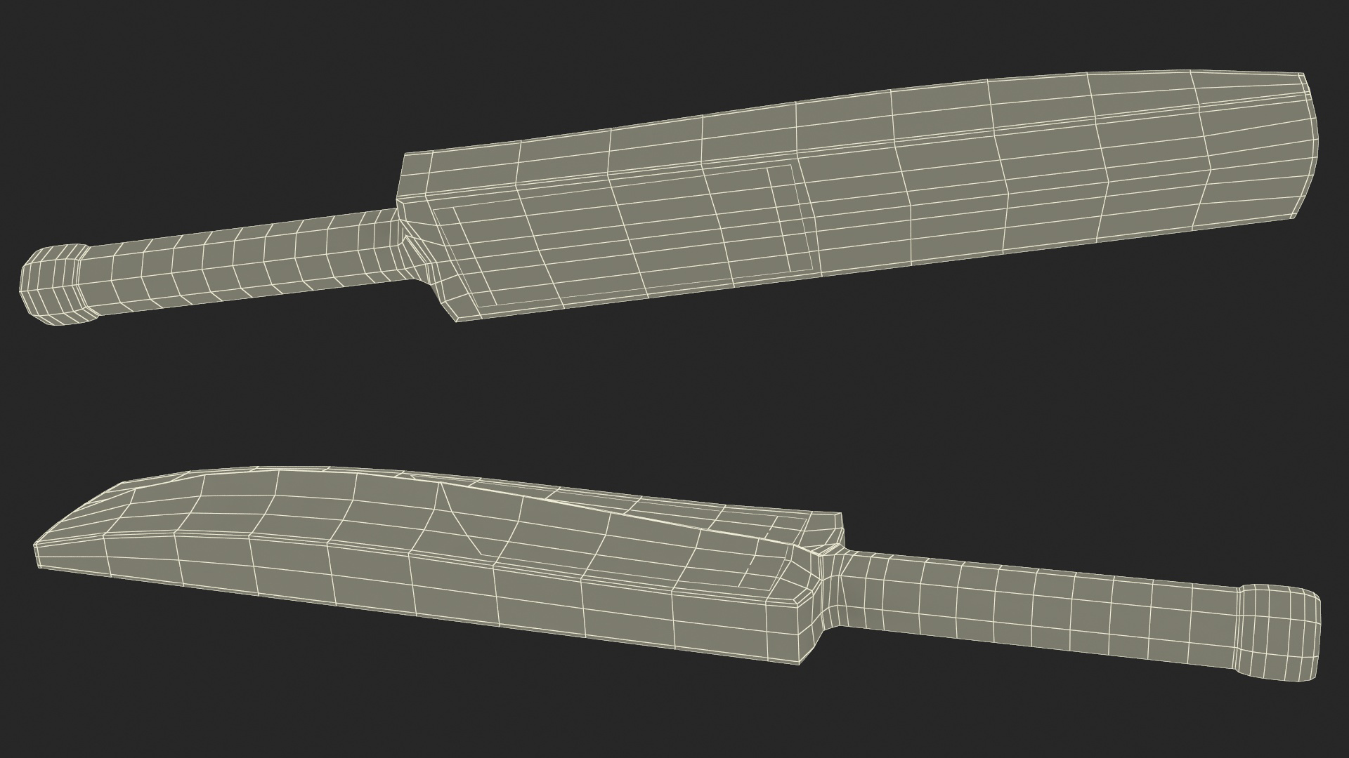 3D English Willow Cricket Bat
