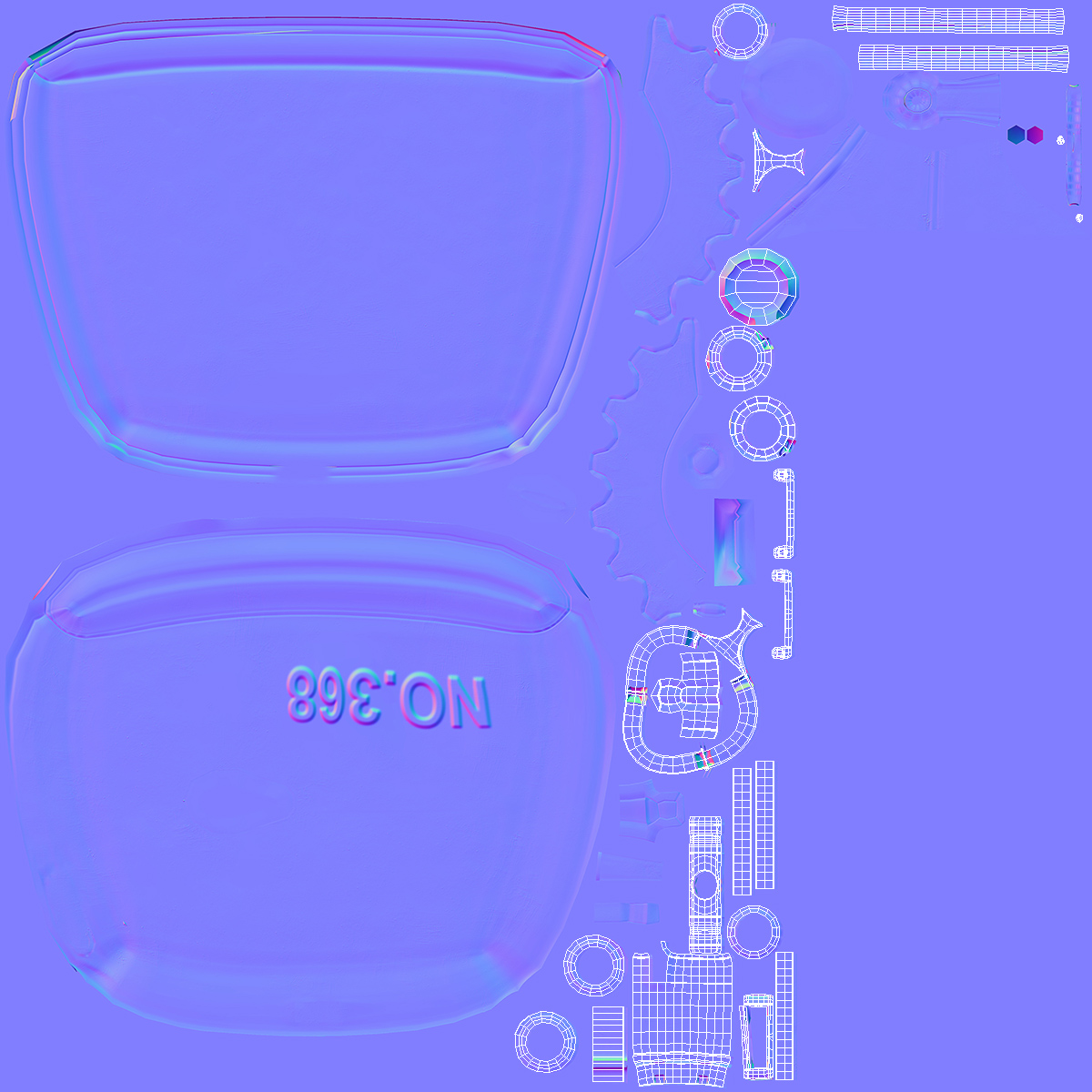 3D Handcuffs Key model