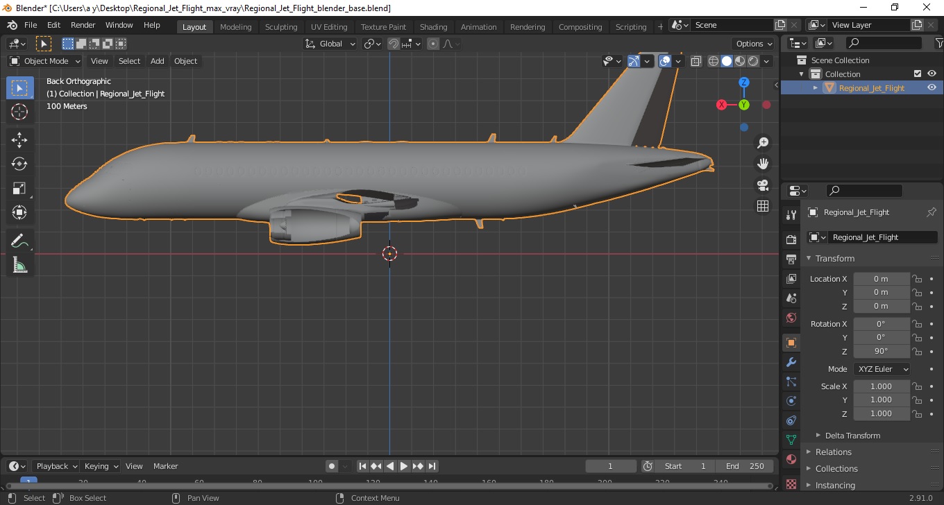 Regional Jet Flight 3D model