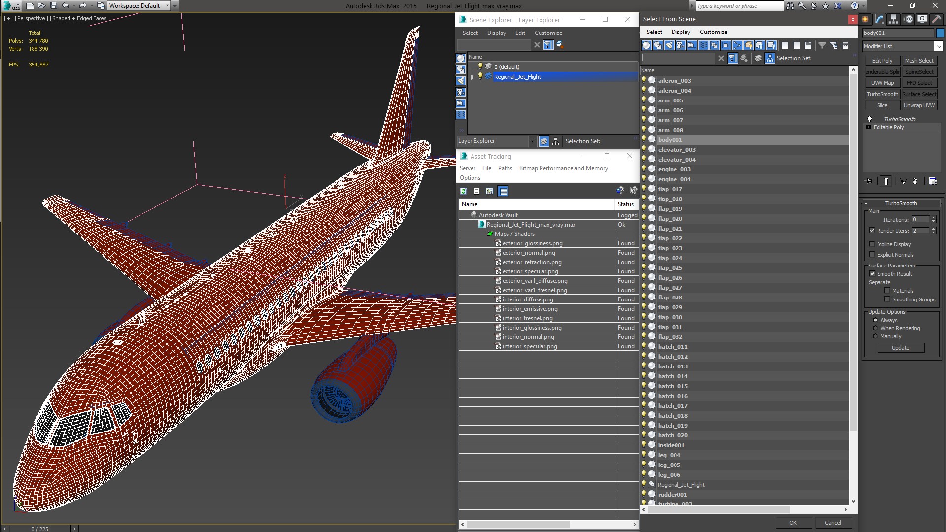 Regional Jet Flight 3D model