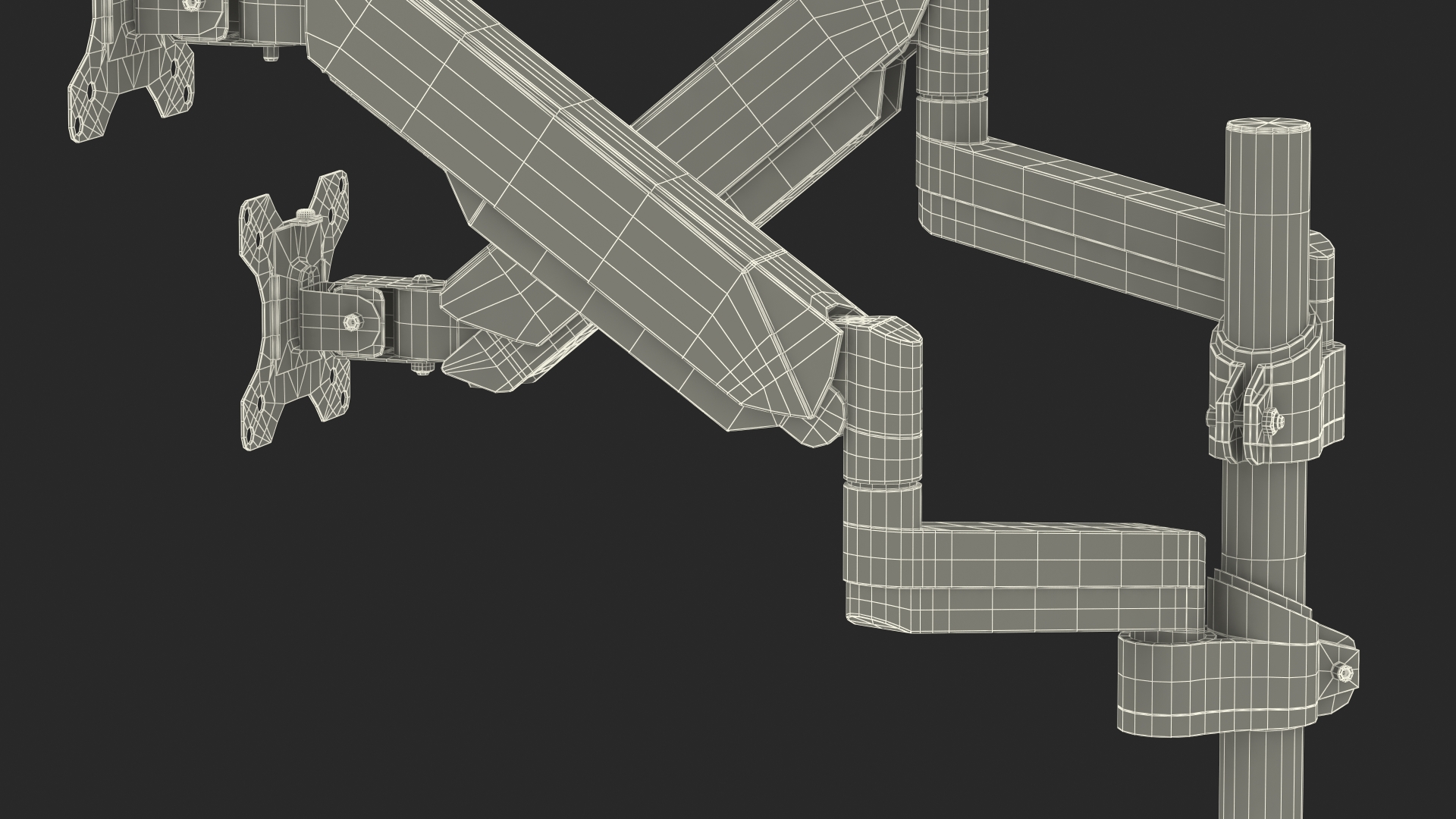 3D Dual Monitor Stand model